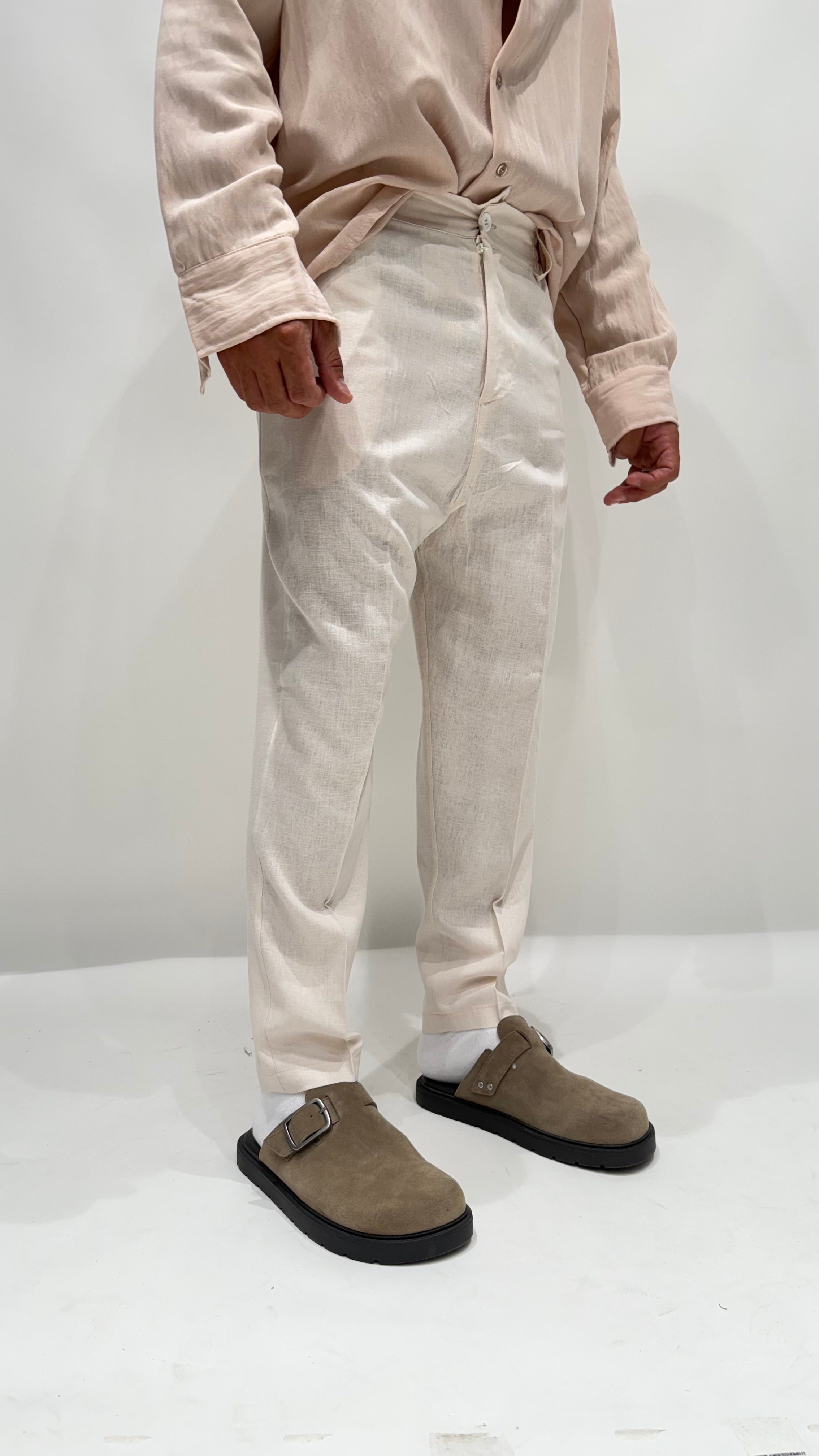 Pantalone in lino PNU02 NJB
