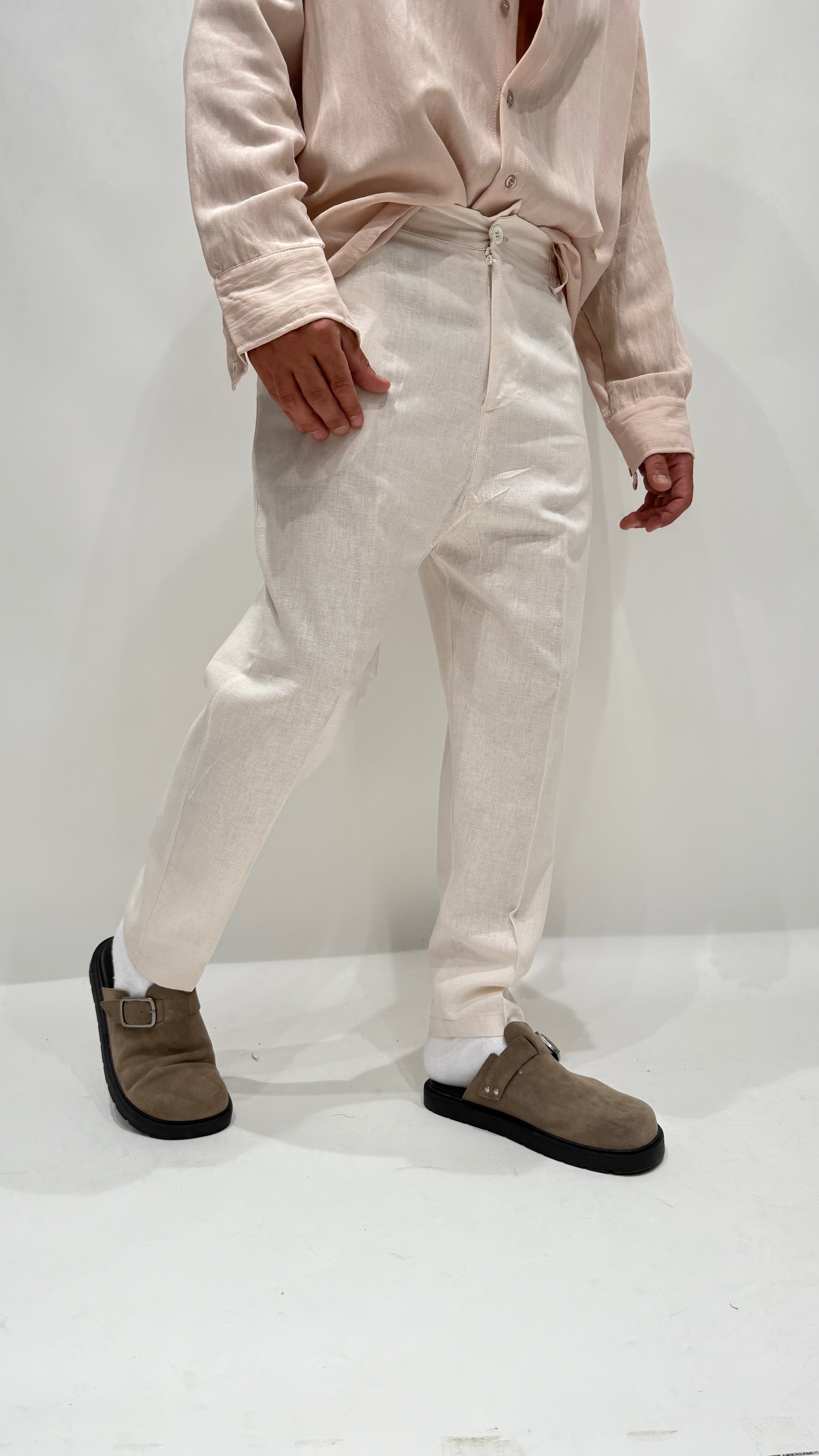 Pantalone in lino PNU02 NJB