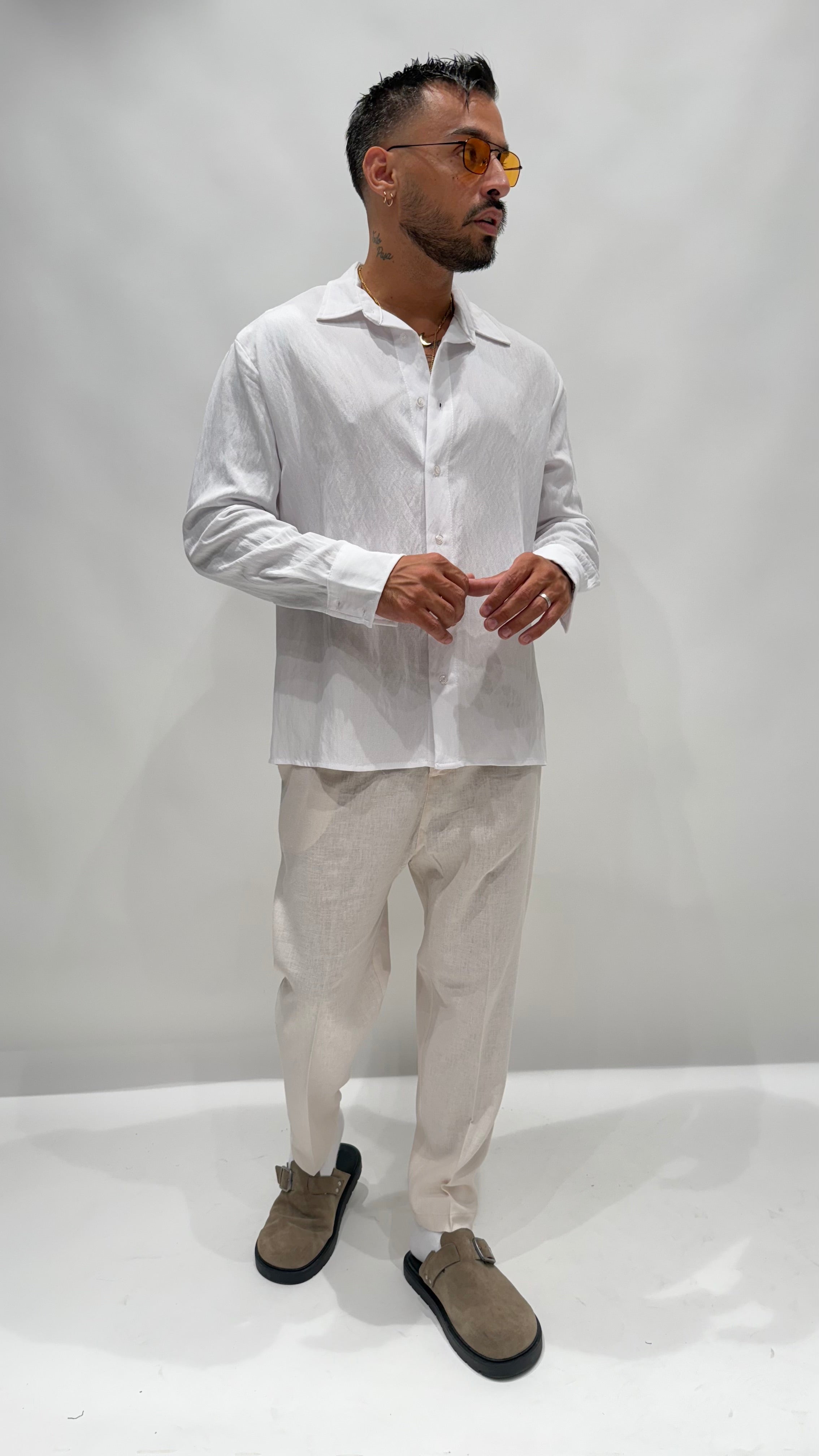 Pantalone in lino PNU02 NJB