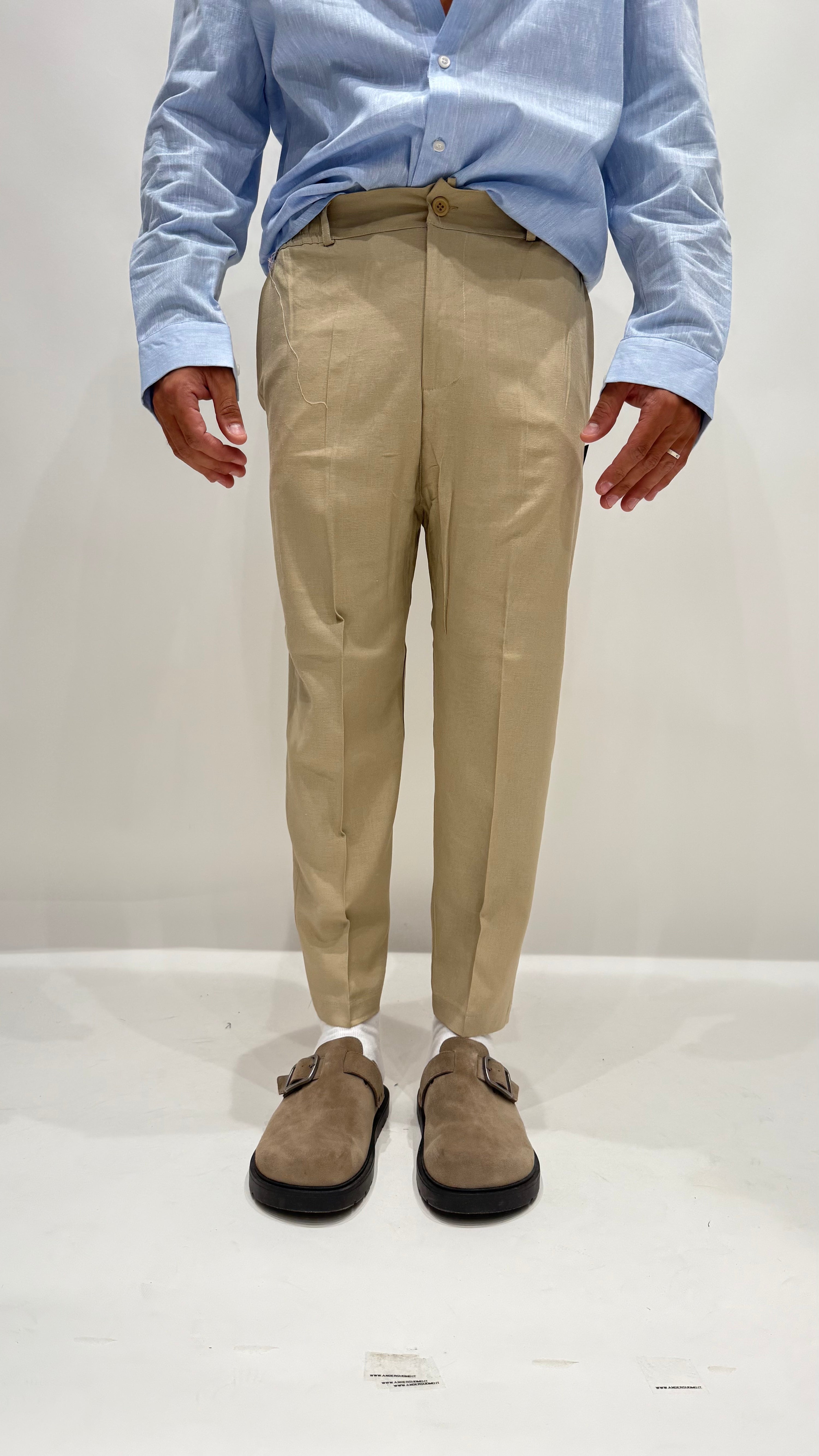 Pantalone in lino PNU02 NJB