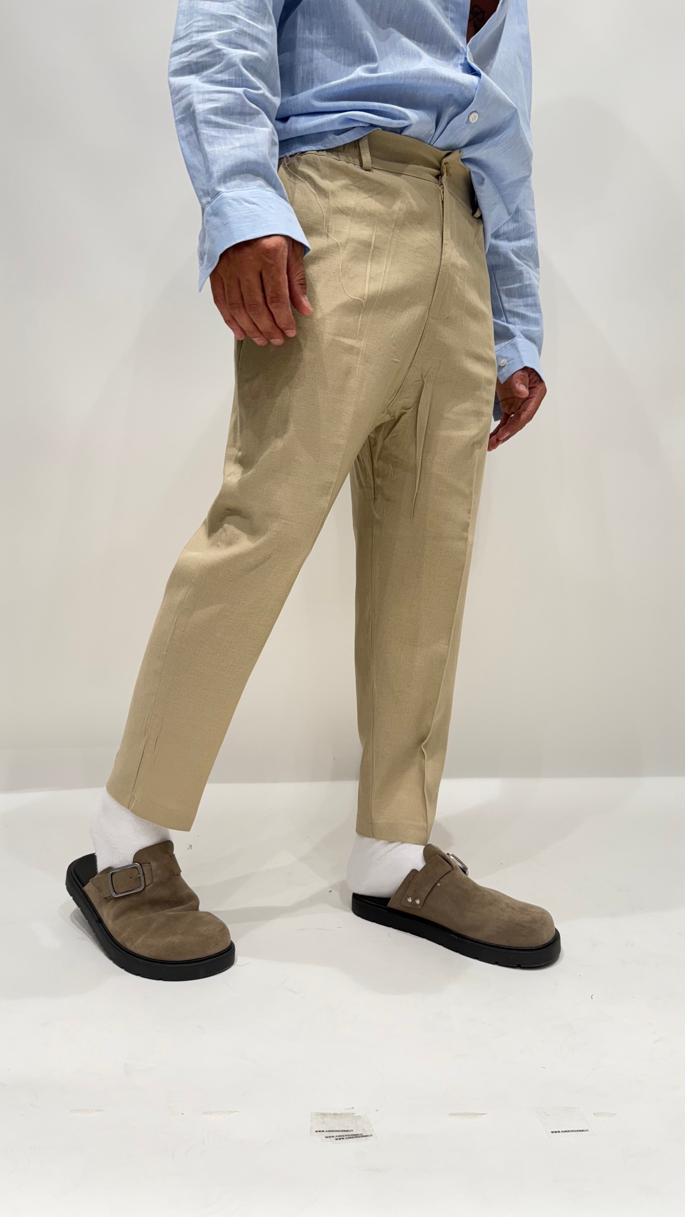 Pantalone in lino PNU02 NJB