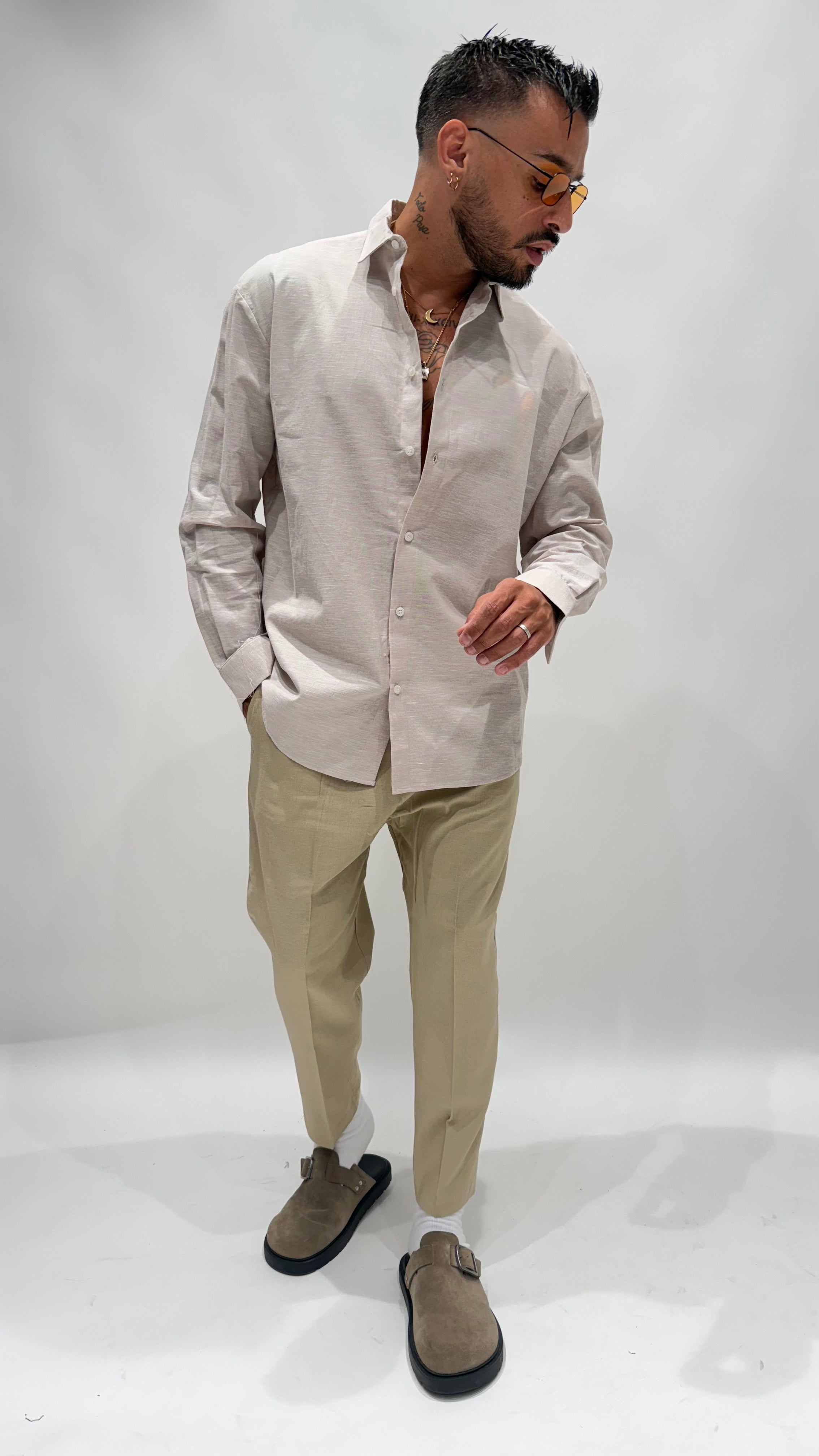 Pantalone in lino PNU02 NJB