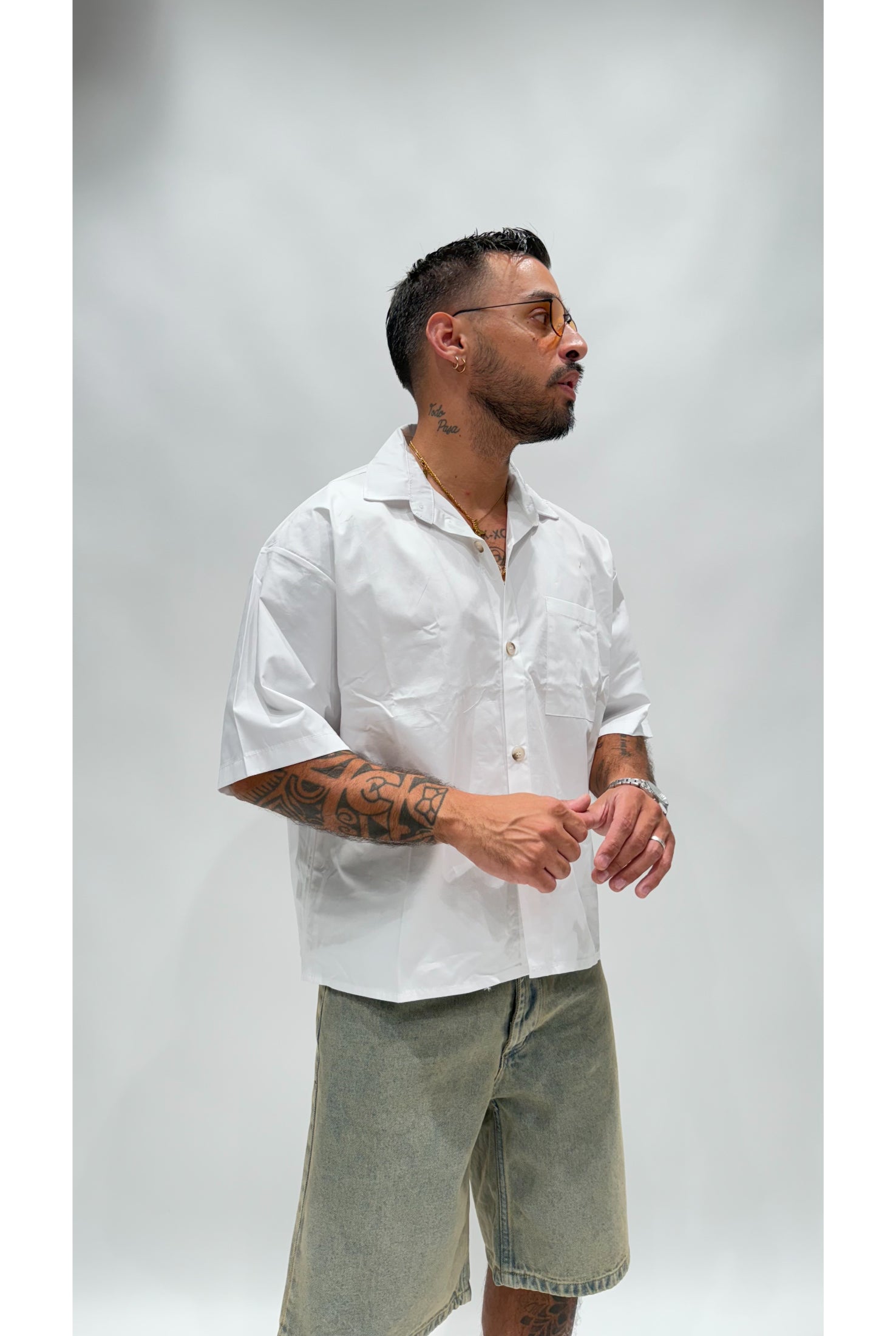 Camicia crop basic LNC1