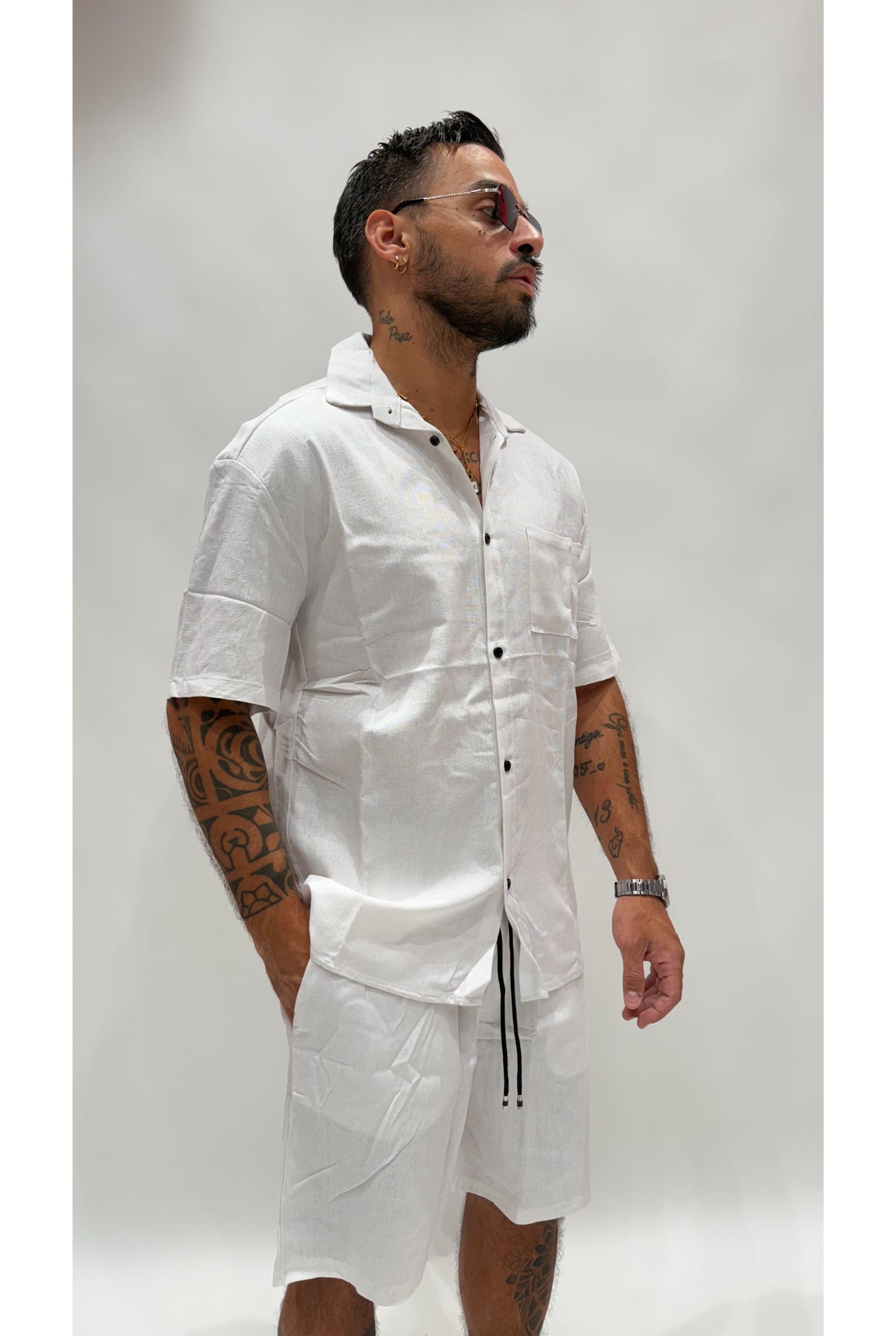 Coordinato CIANOTIC in lino CRETA