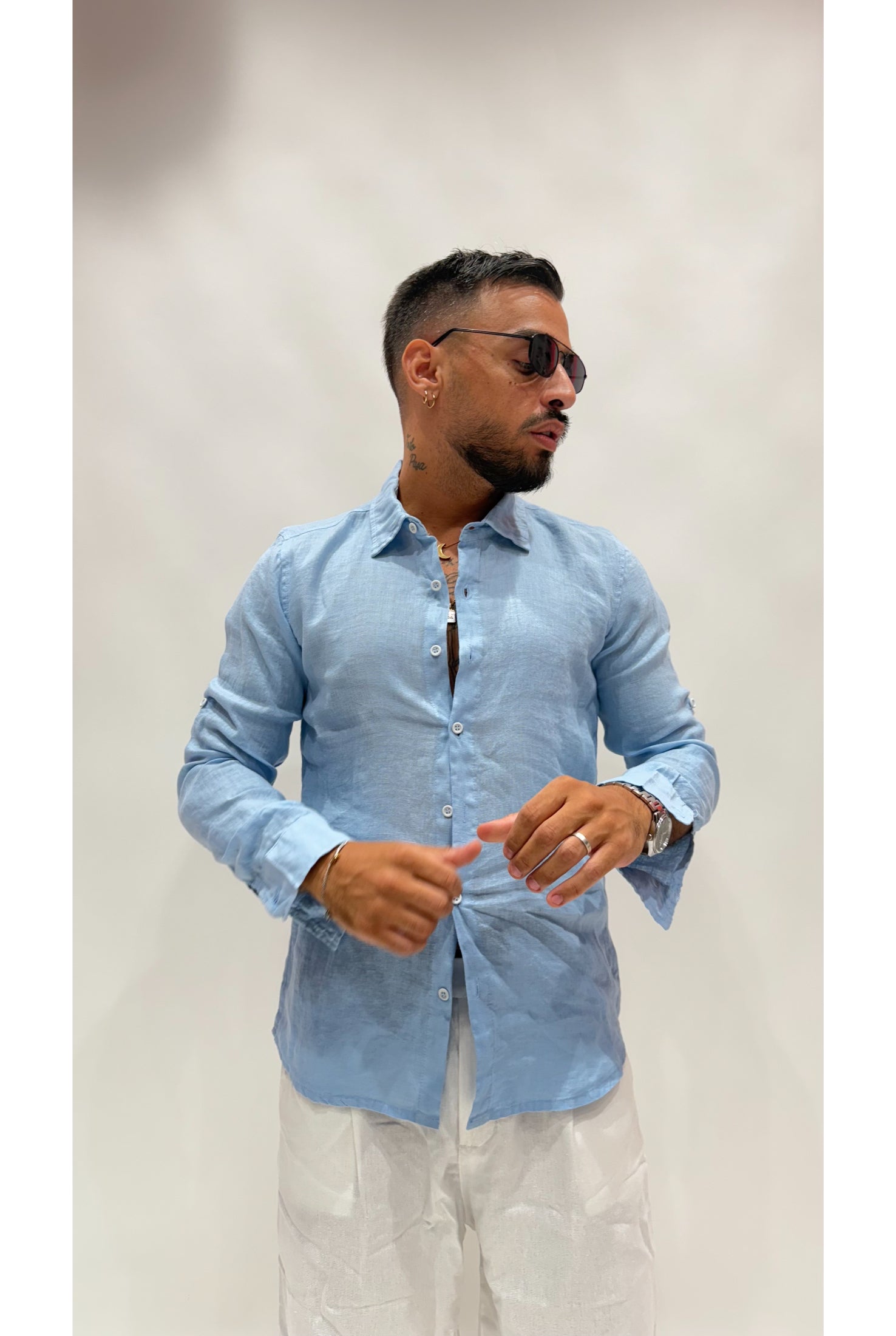 Camicia in lino 6604b