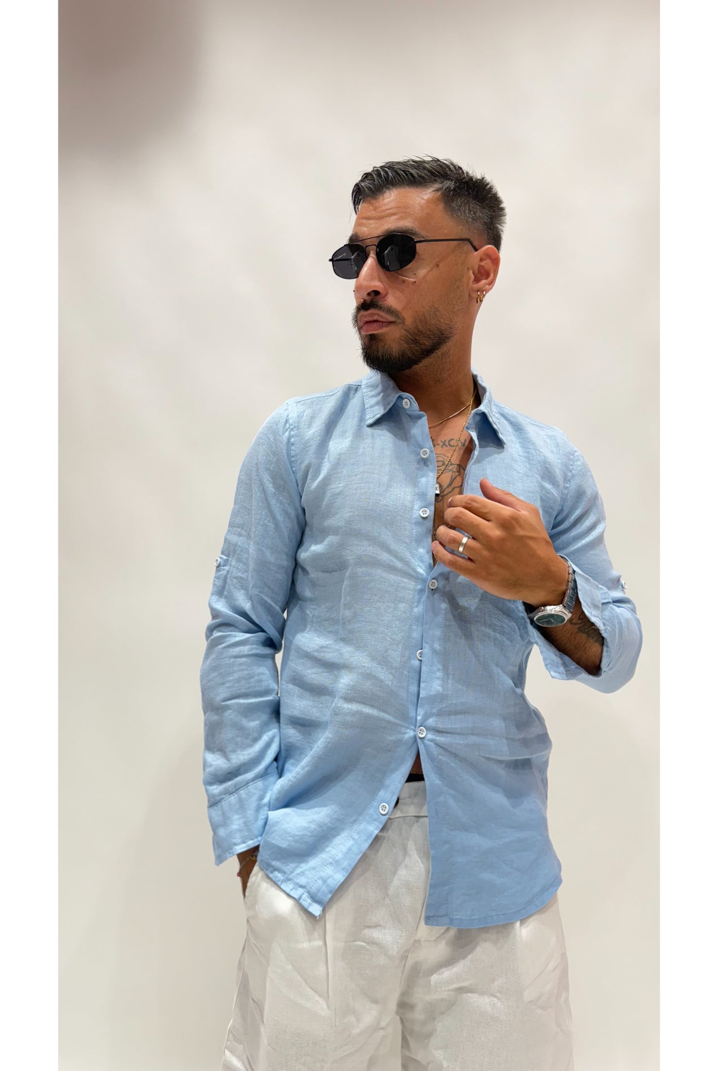 Camicia in lino 6604b