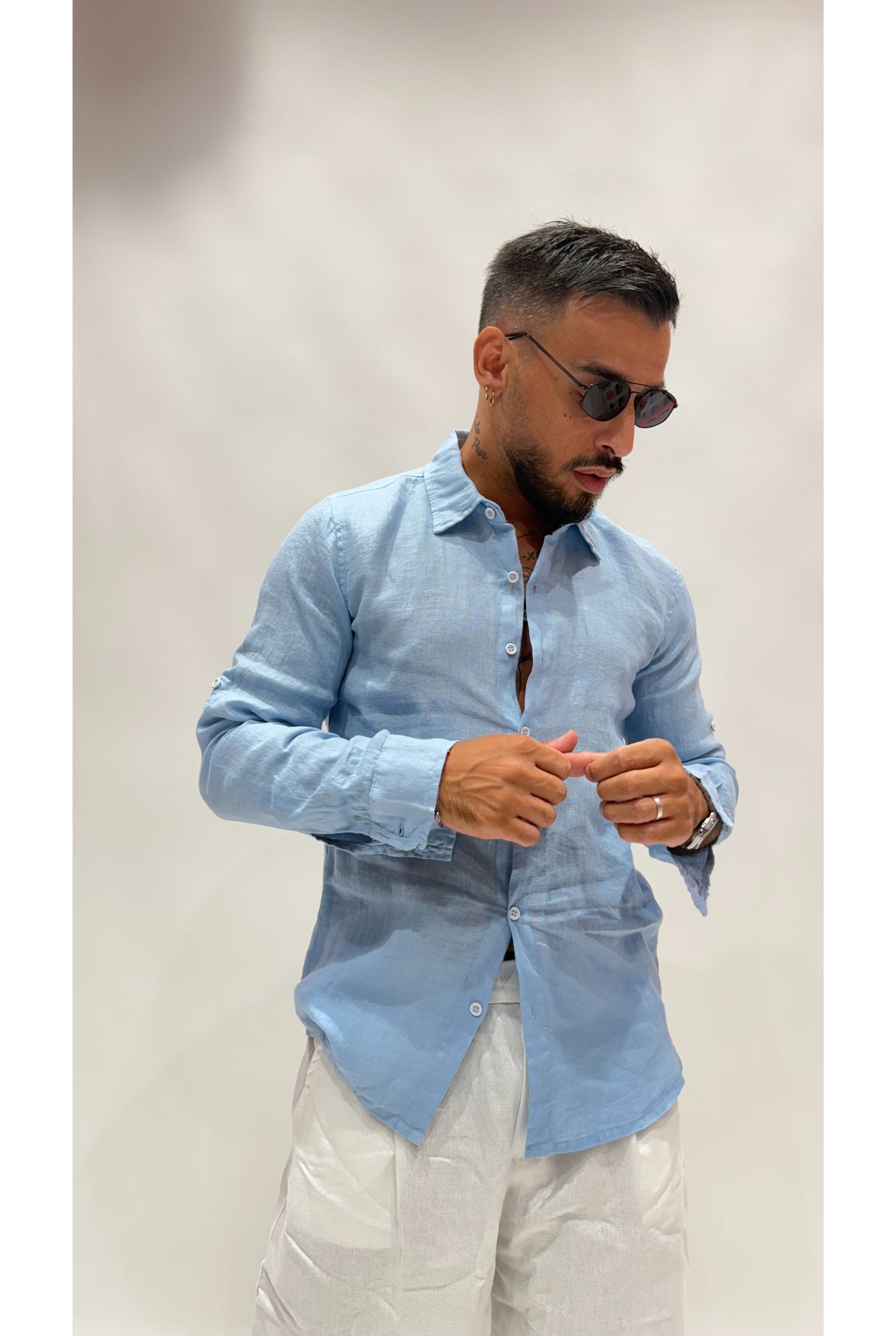 Camicia in lino 6604b