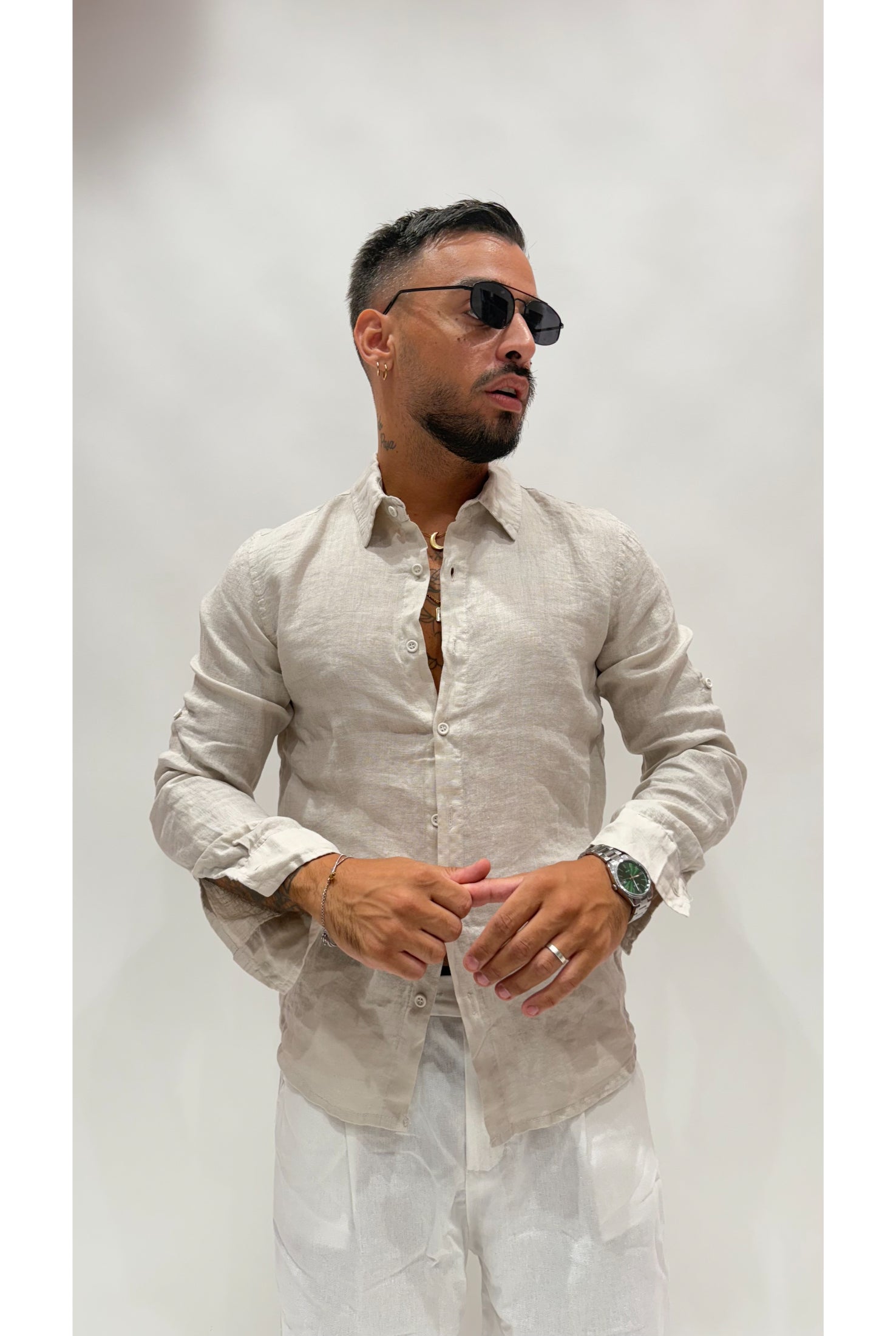 Camicia in lino 6604b