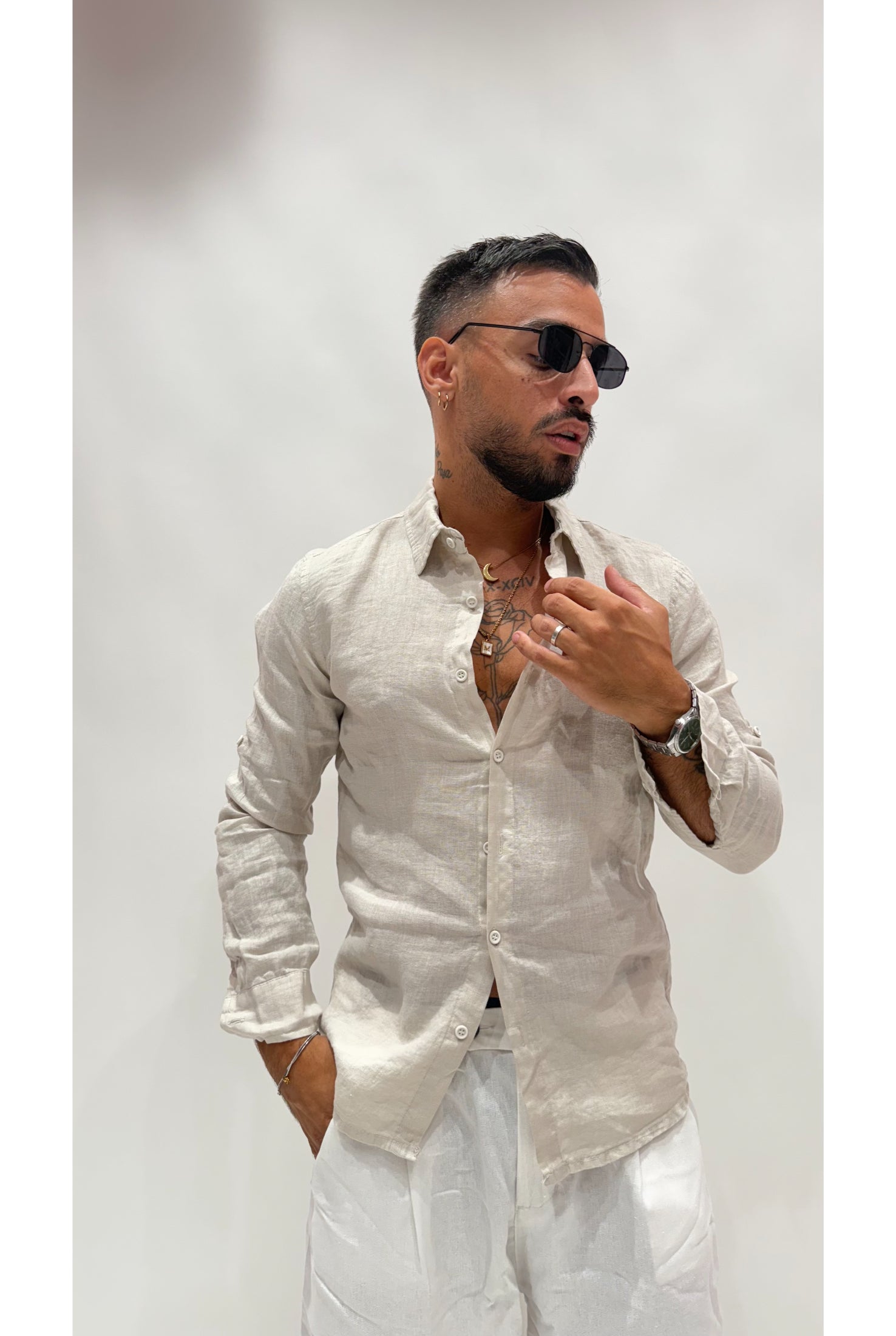 Camicia in lino 6604b