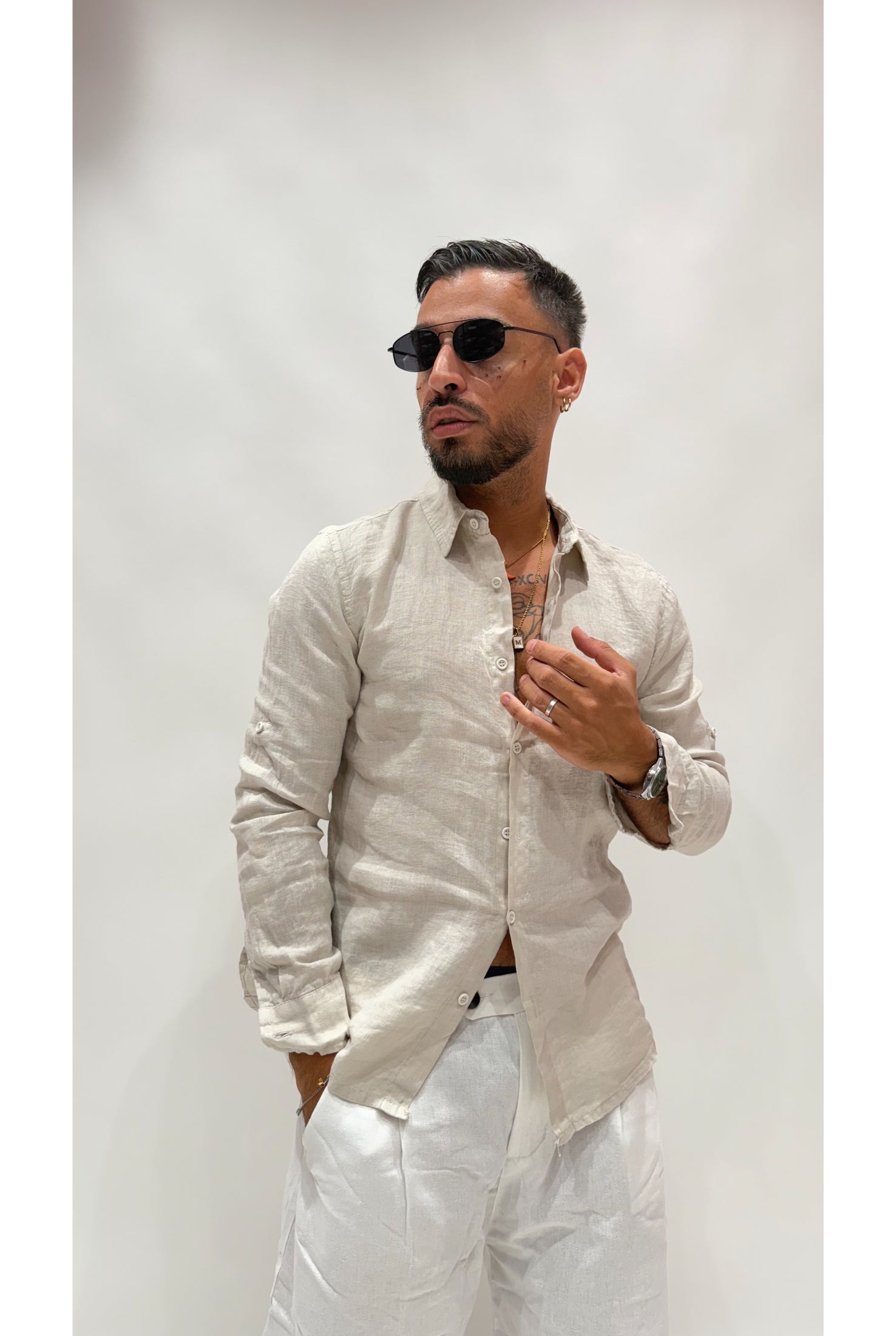Camicia in lino 6604b