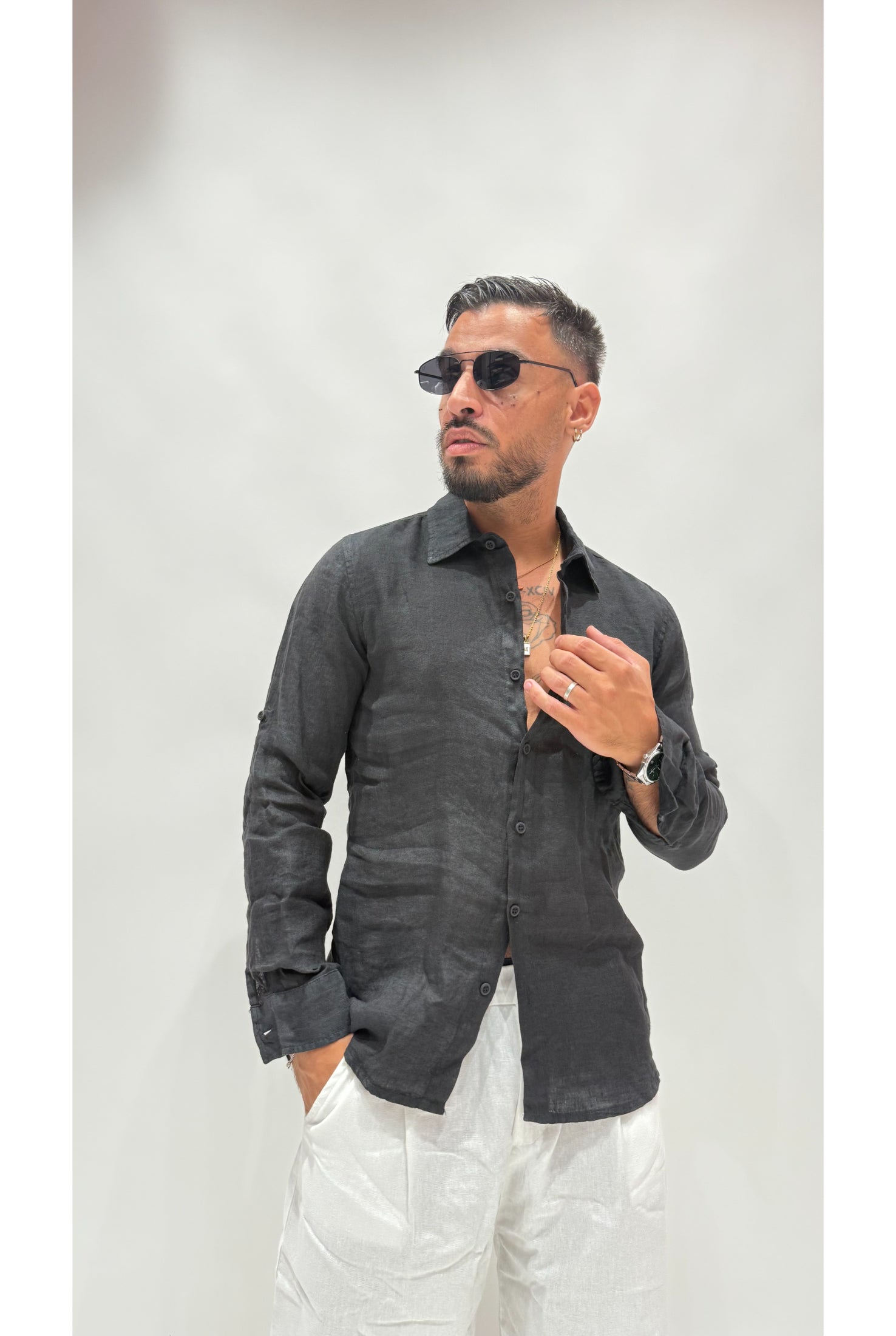 Camicia in lino 6604b
