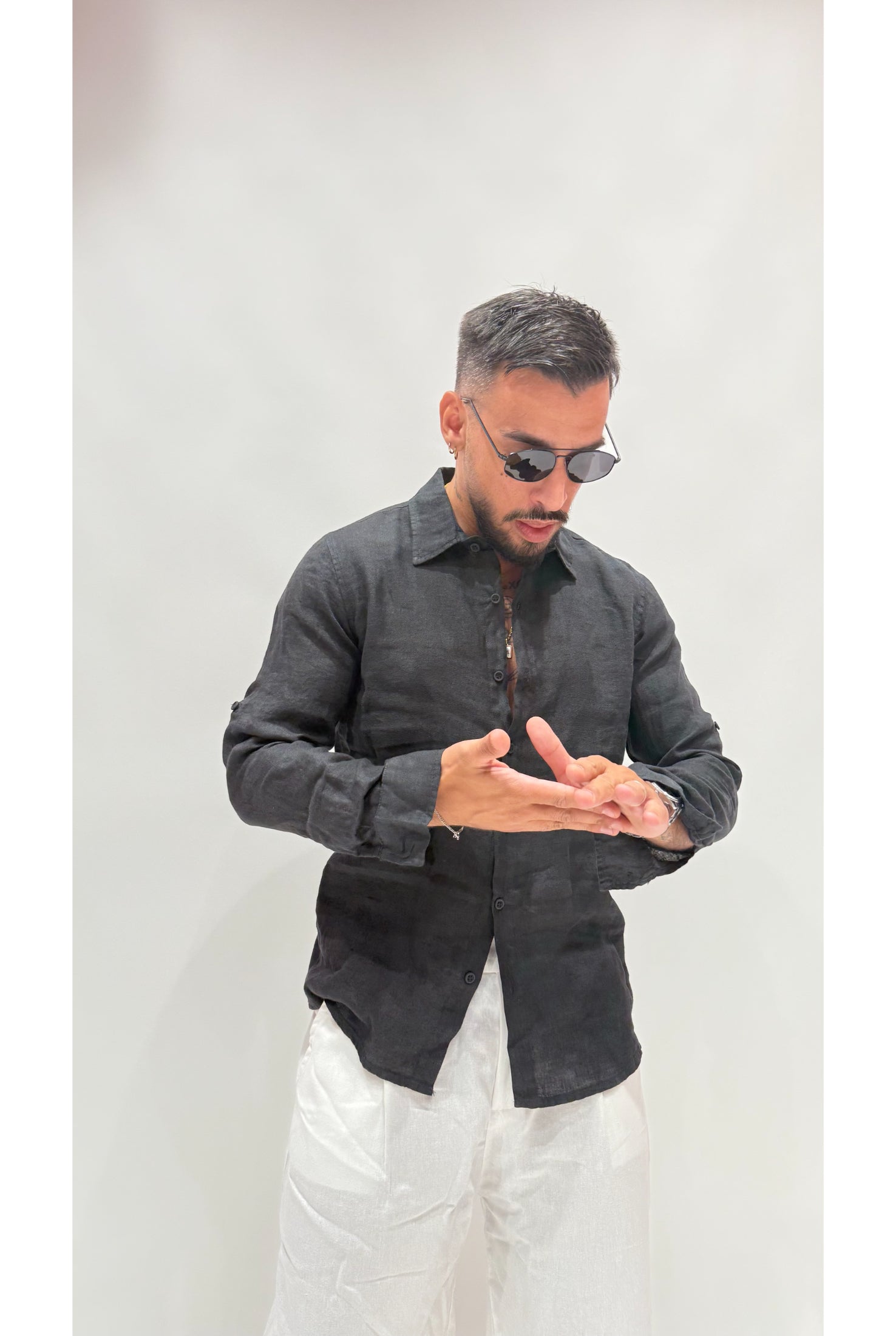 Camicia in lino 6604b