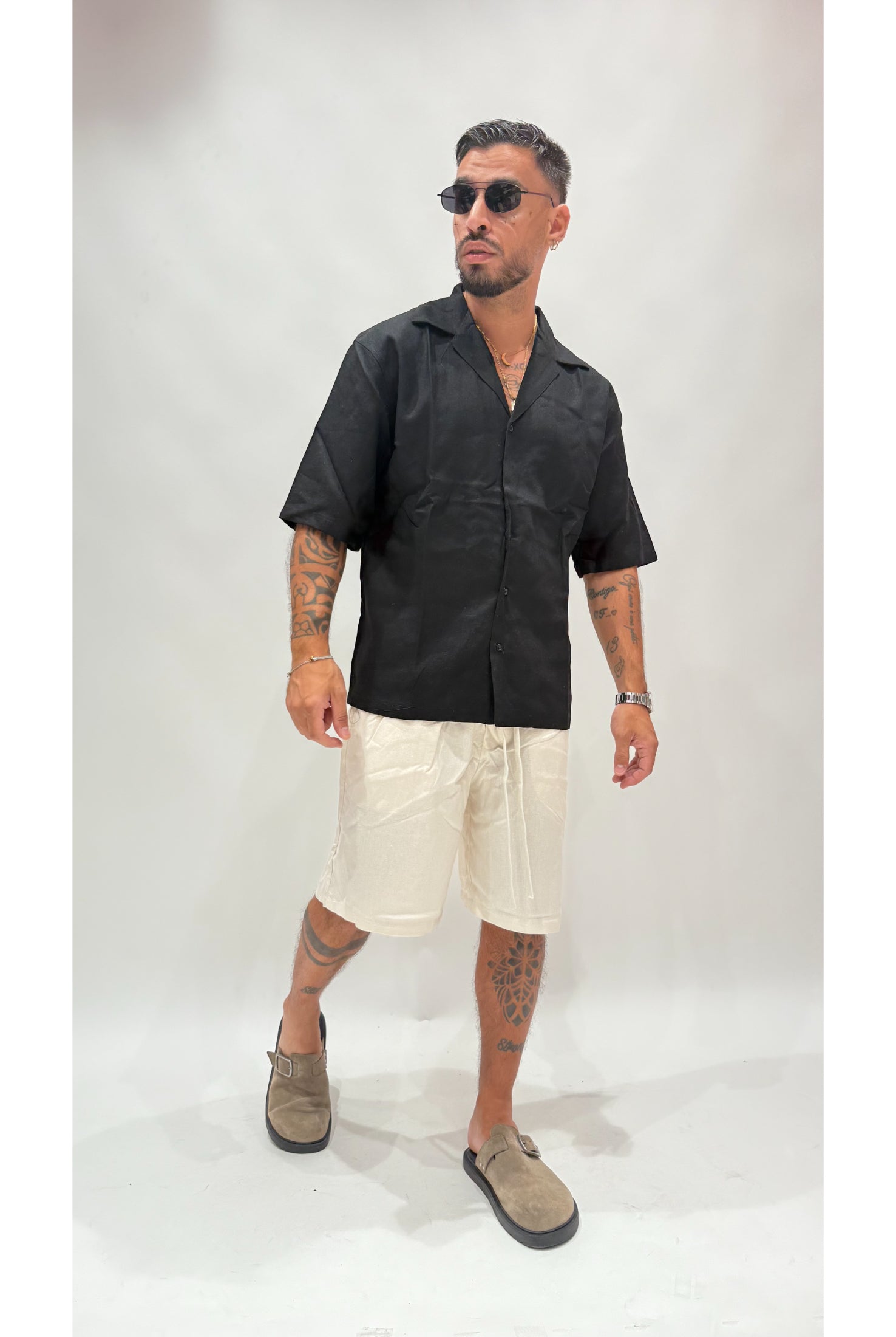 Camicia 1/2 maniche lino