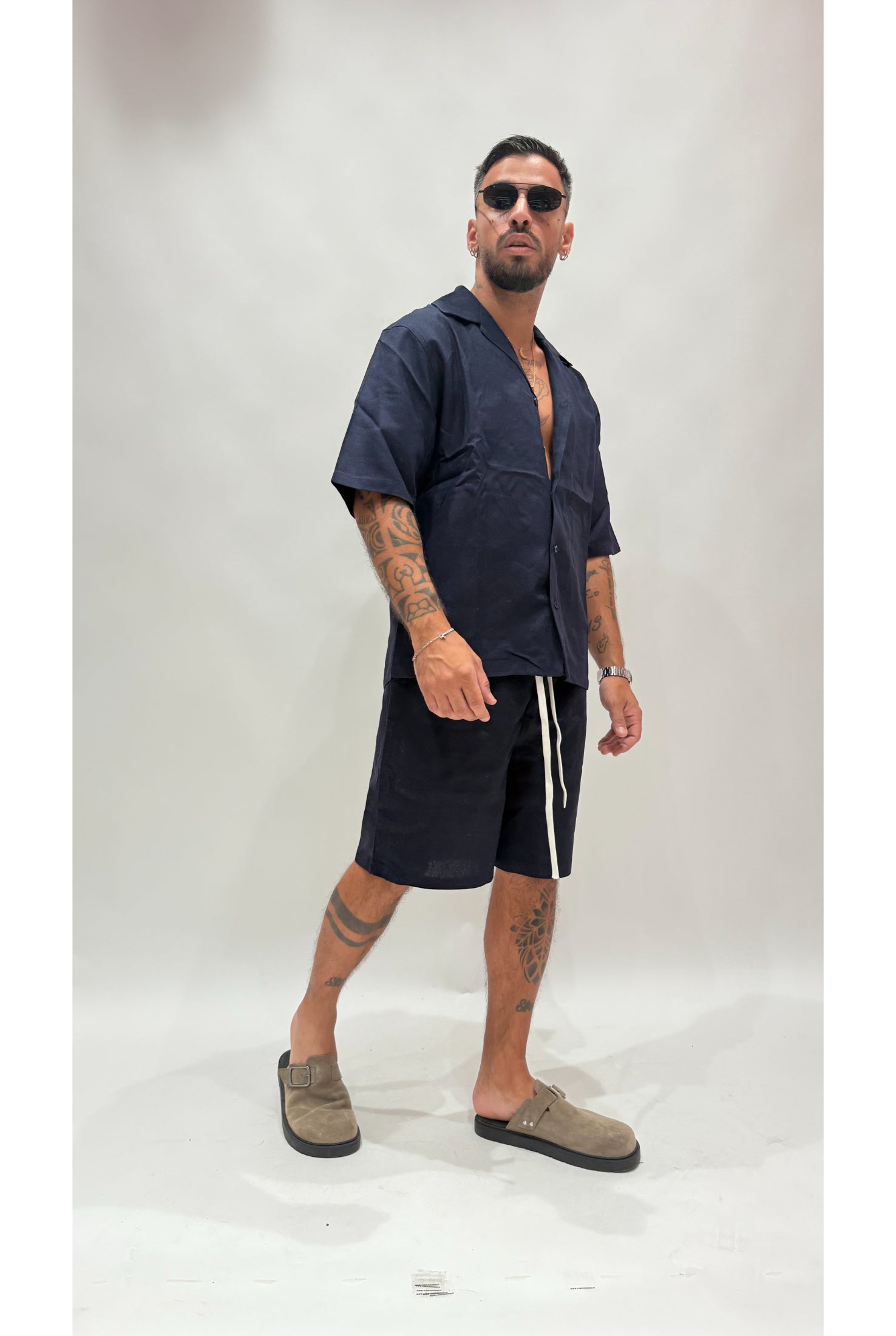 Bermuda in lino molla