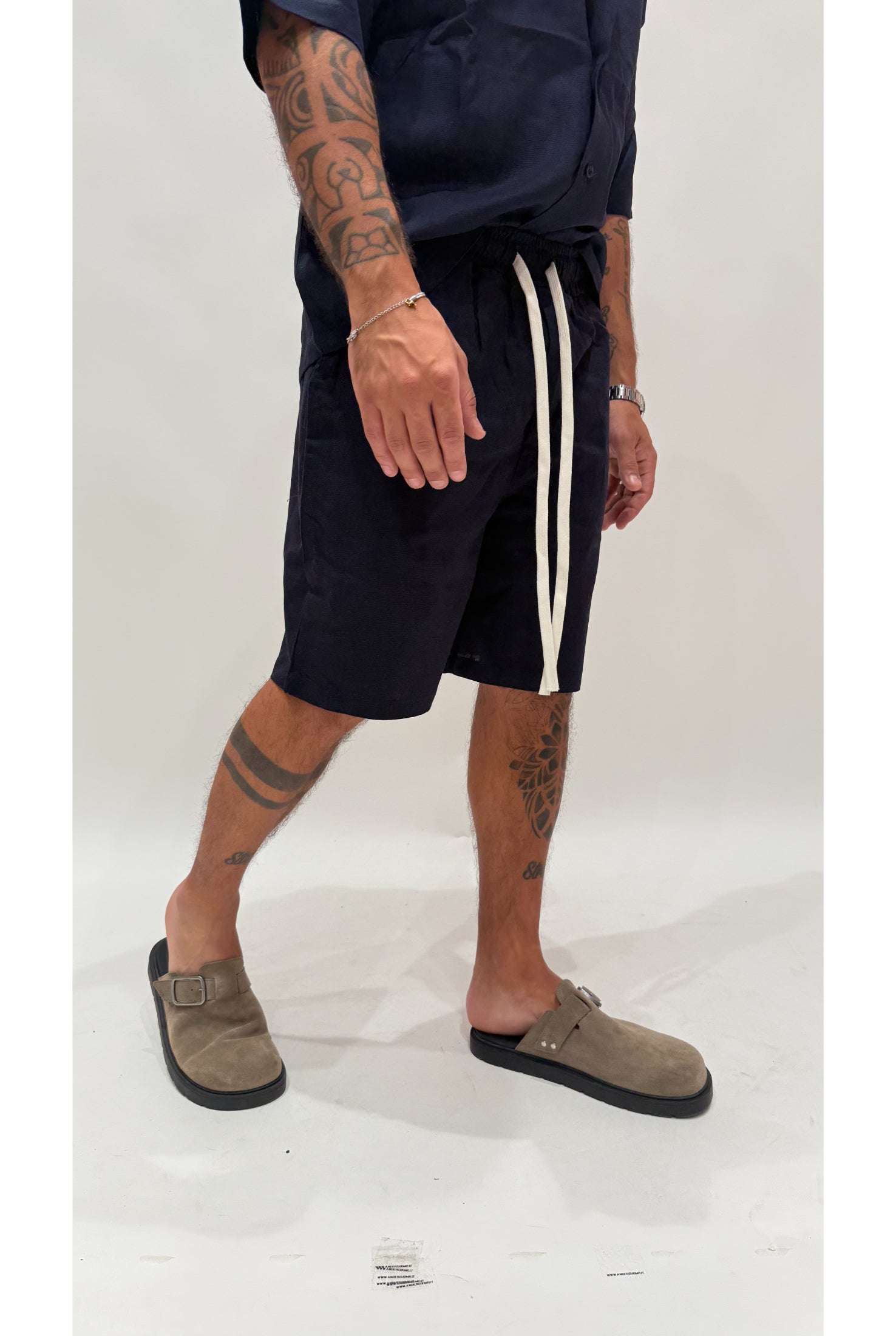 Bermuda in lino molla