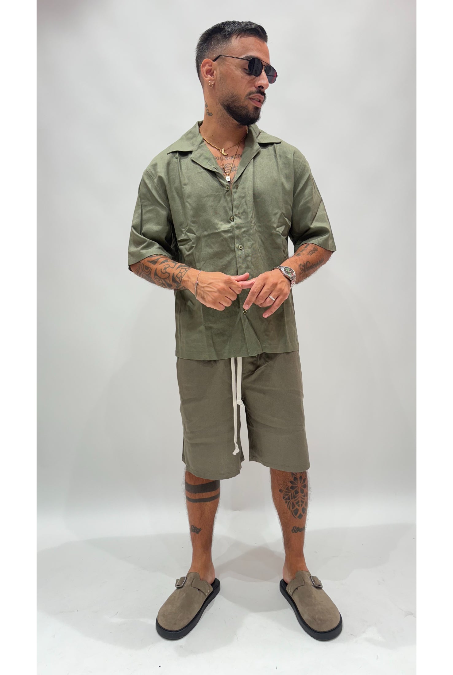 Bermuda in lino molla