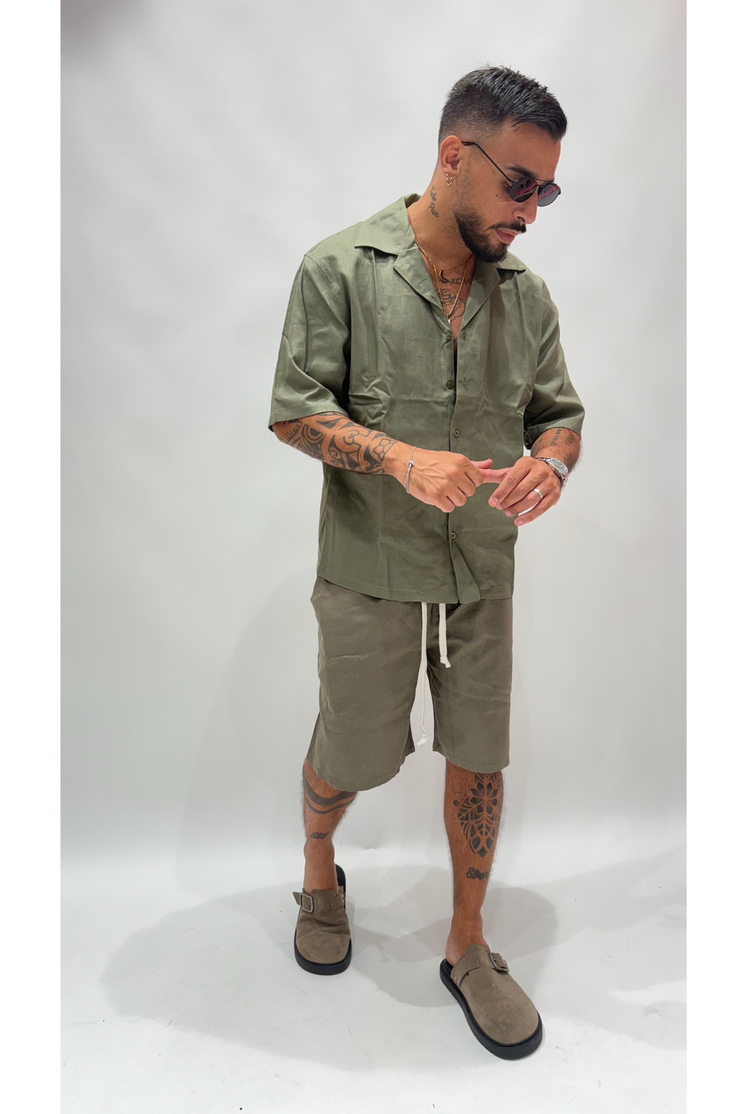Camicia 1/2 maniche lino