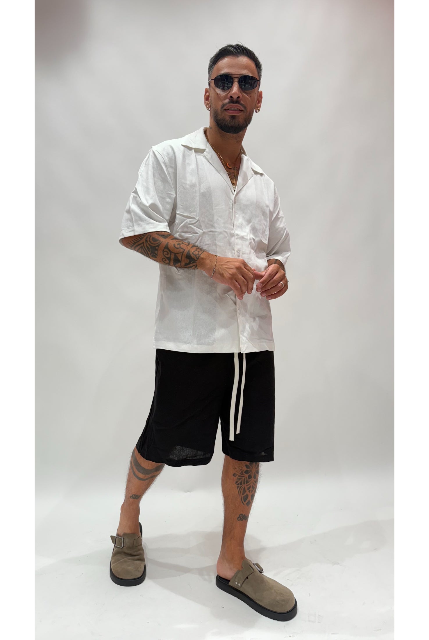 Bermuda in lino molla