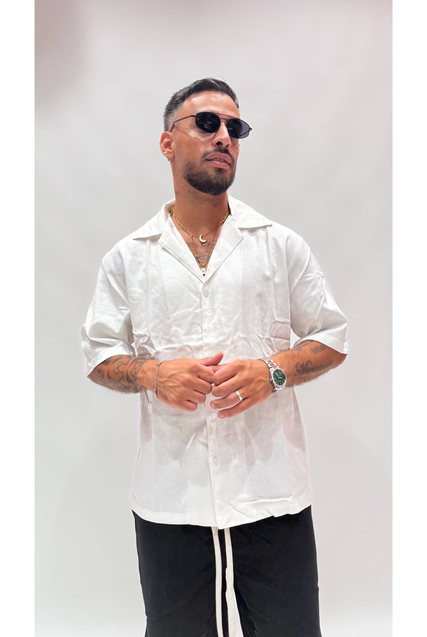Camicia 1/2 maniche lino