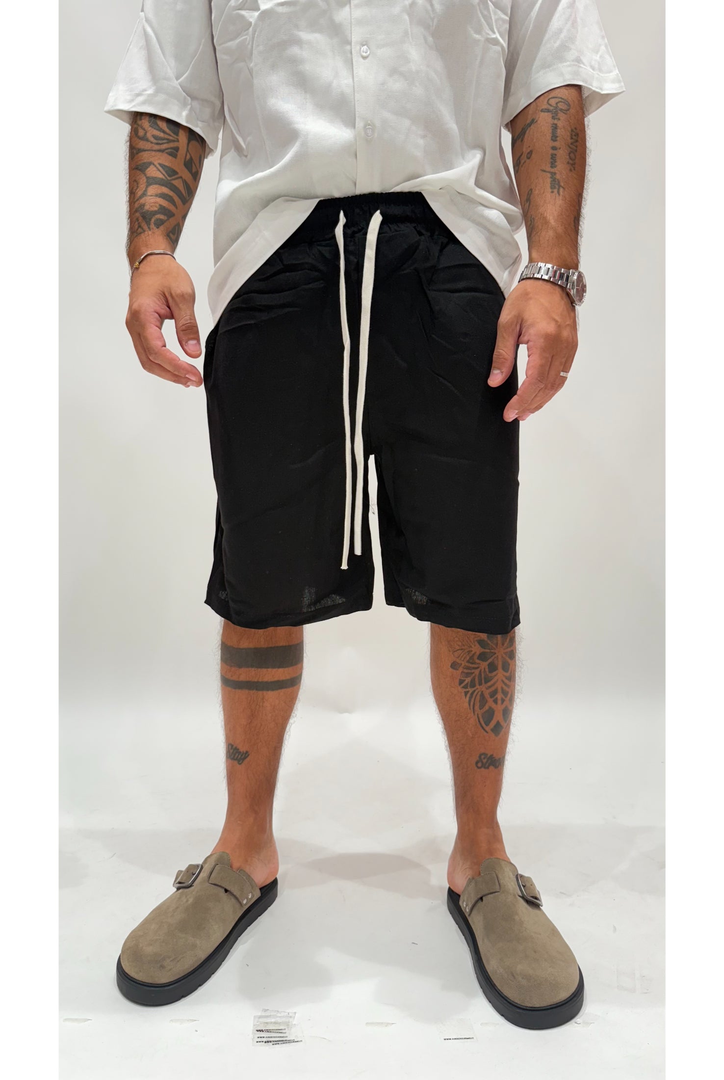 Bermuda in lino molla