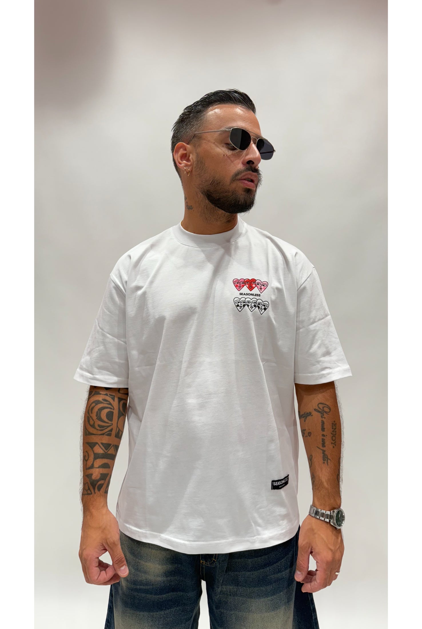 T-shirt SEASONLESS triple hearts
