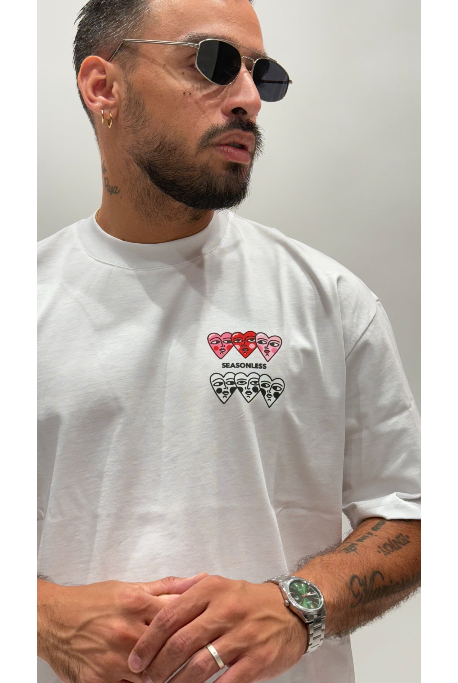 T-shirt SEASONLESS triple hearts