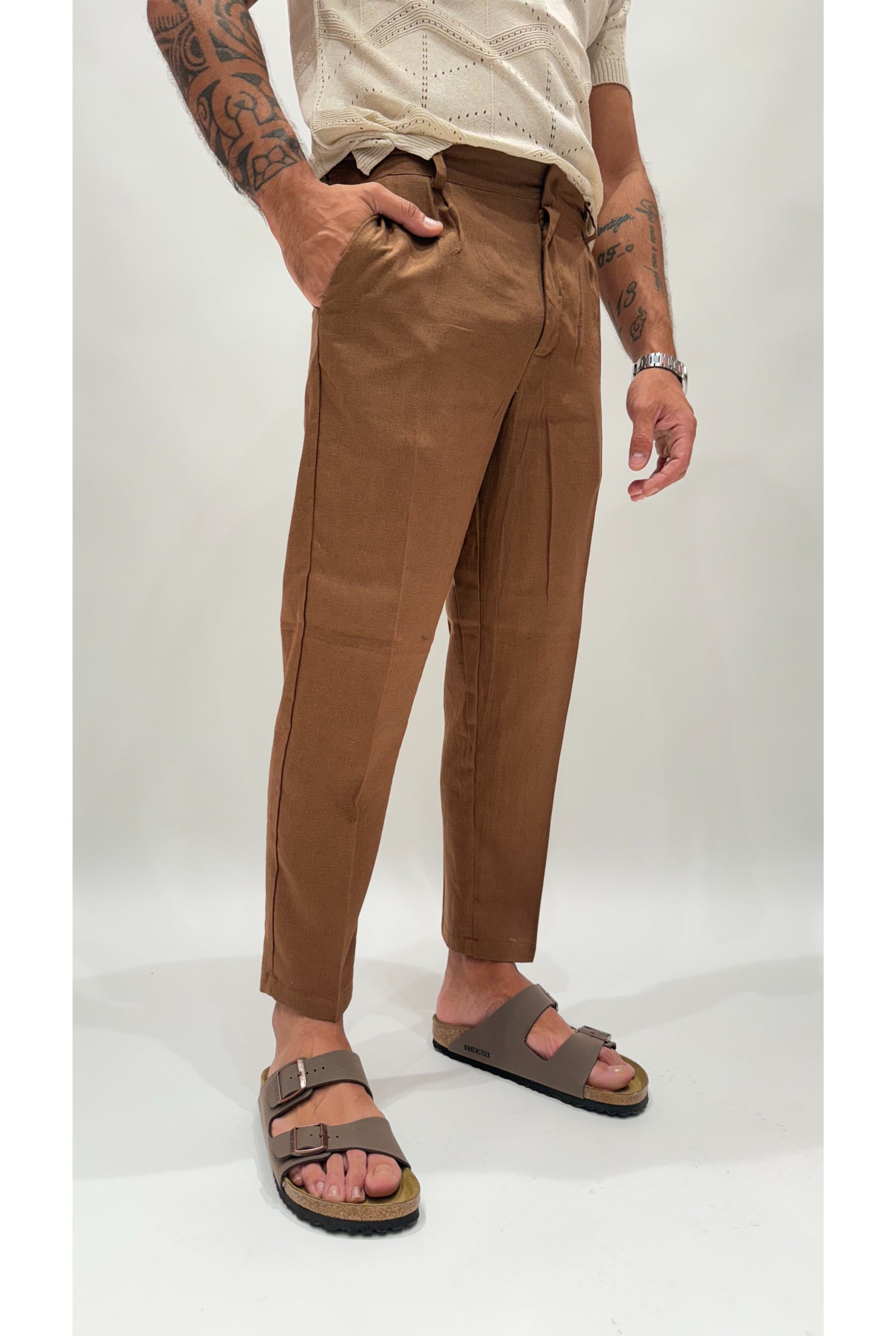 Pantalone NJB PIGA in lino