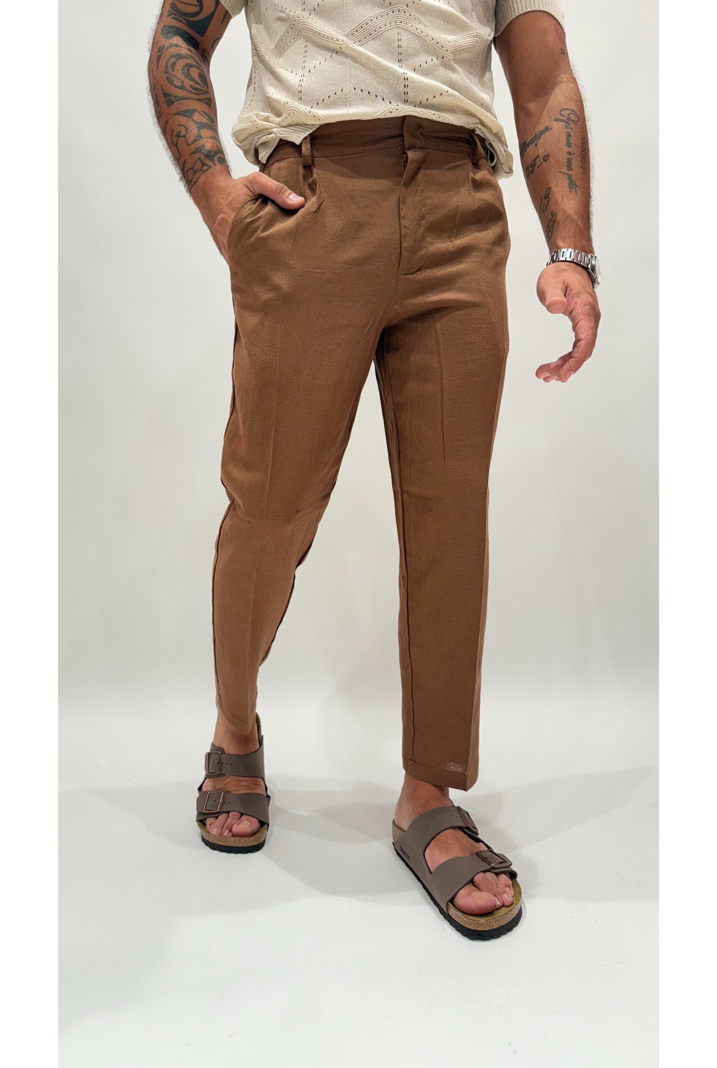 Pantalone NJB PIGA in lino