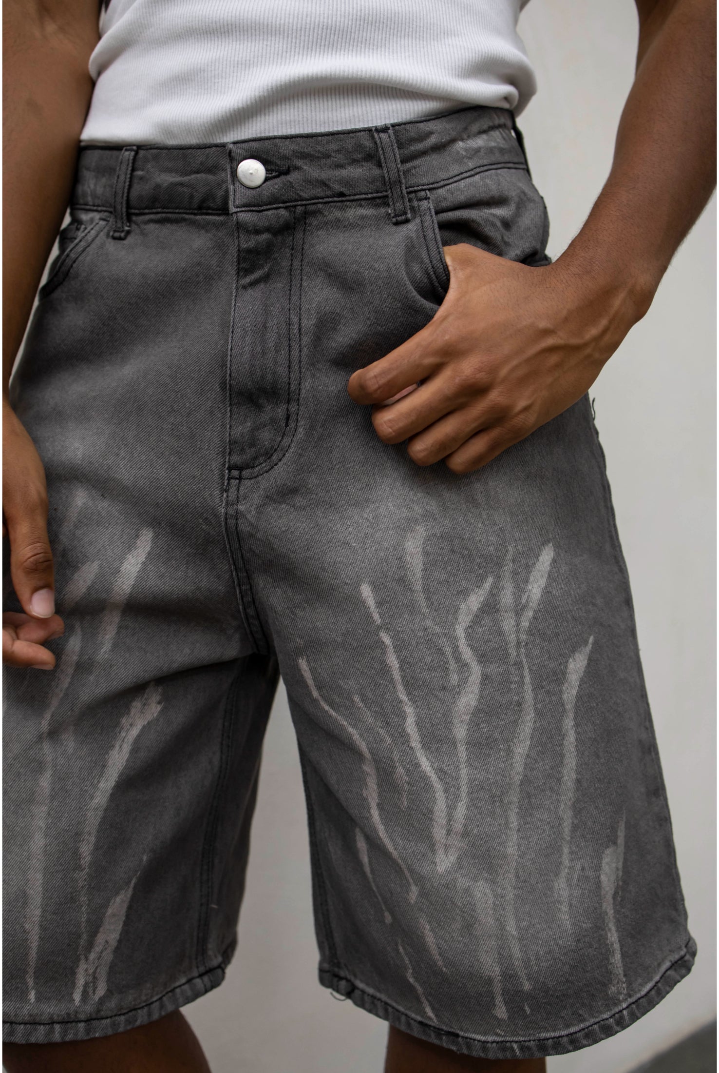 Jeans short PRESENT DAY Dark grey