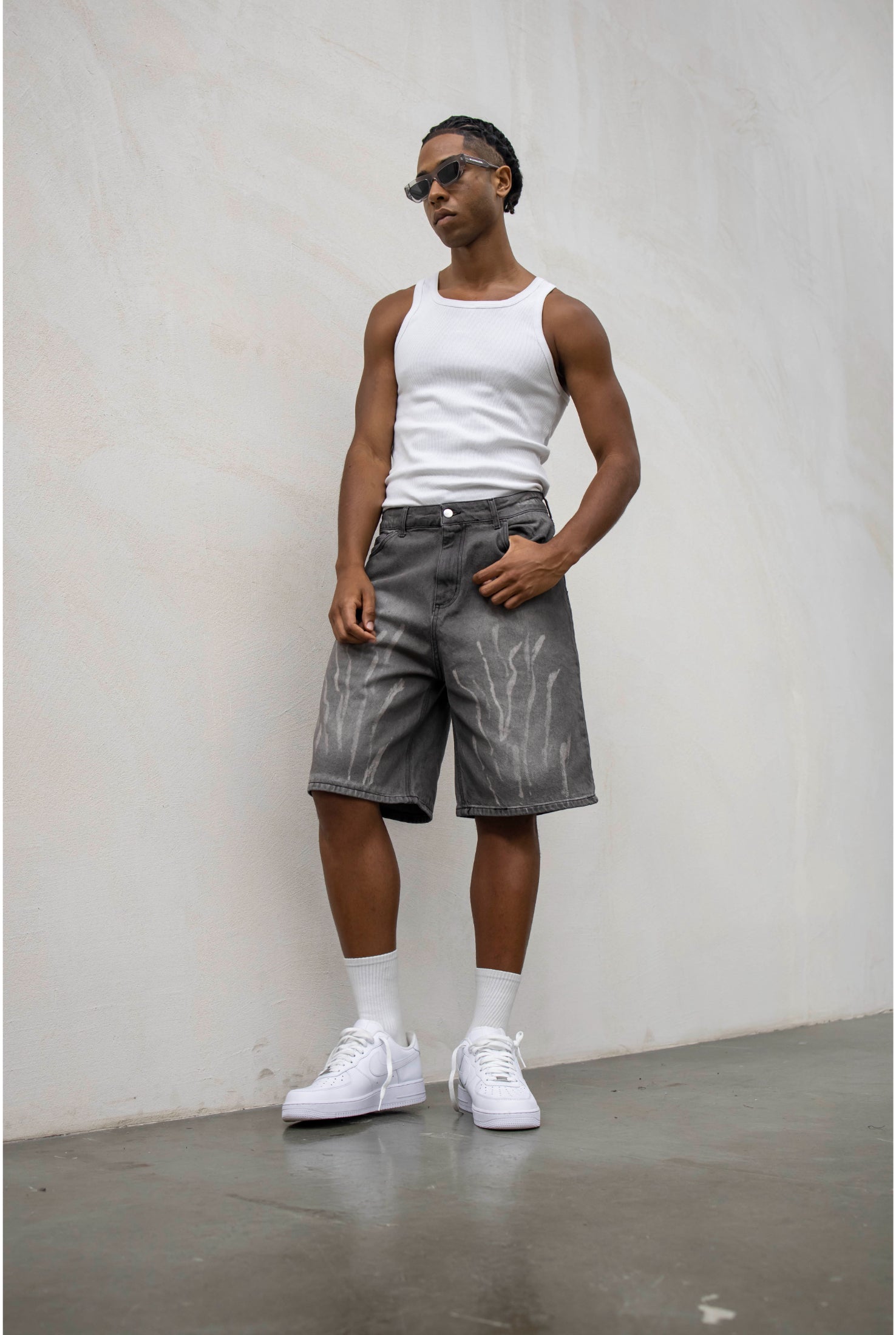 Jeans short PRESENT DAY Dark grey