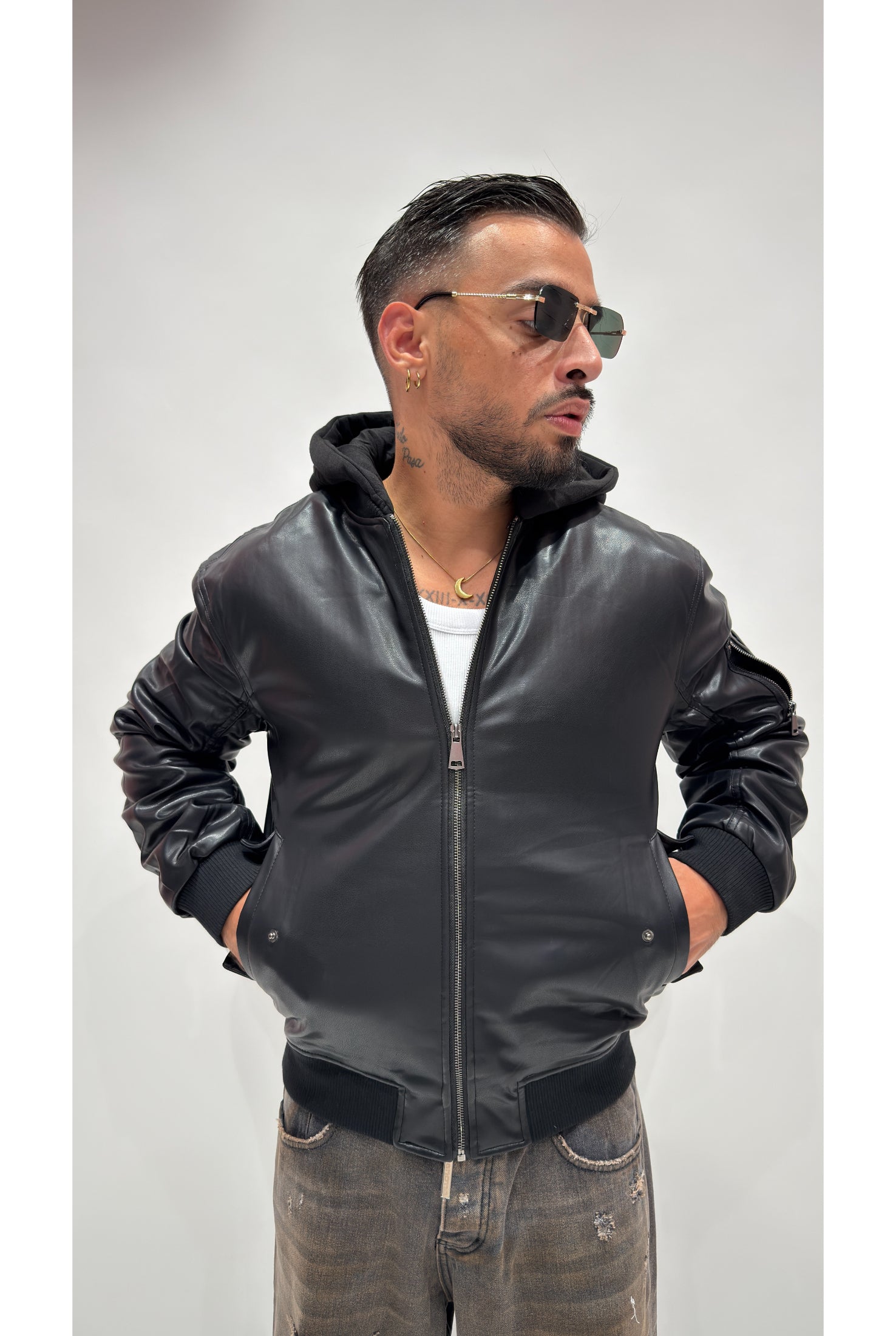 Giubbino jacket ecopelle L6007 1