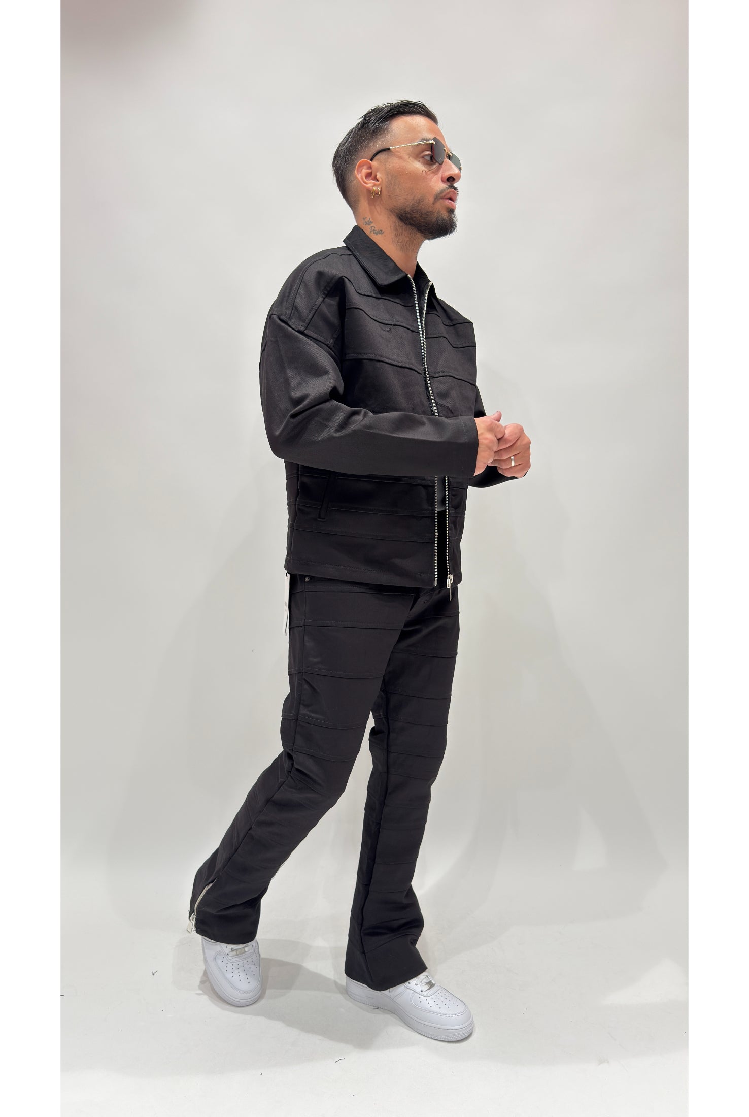 Coordinato PASSION MG445 Black panel zip