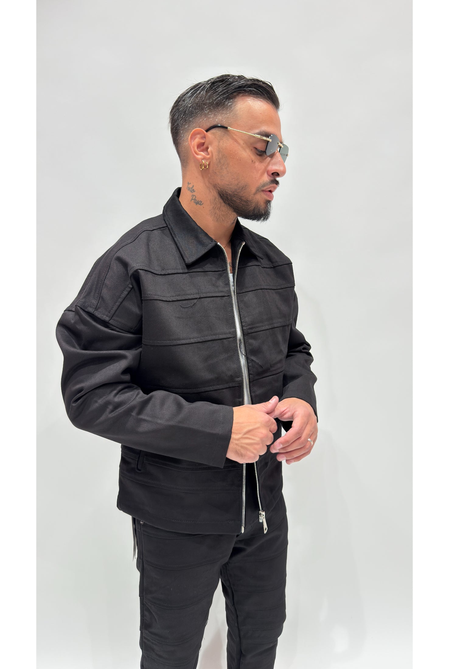 Coordinato PASSION MG445 Black panel zip