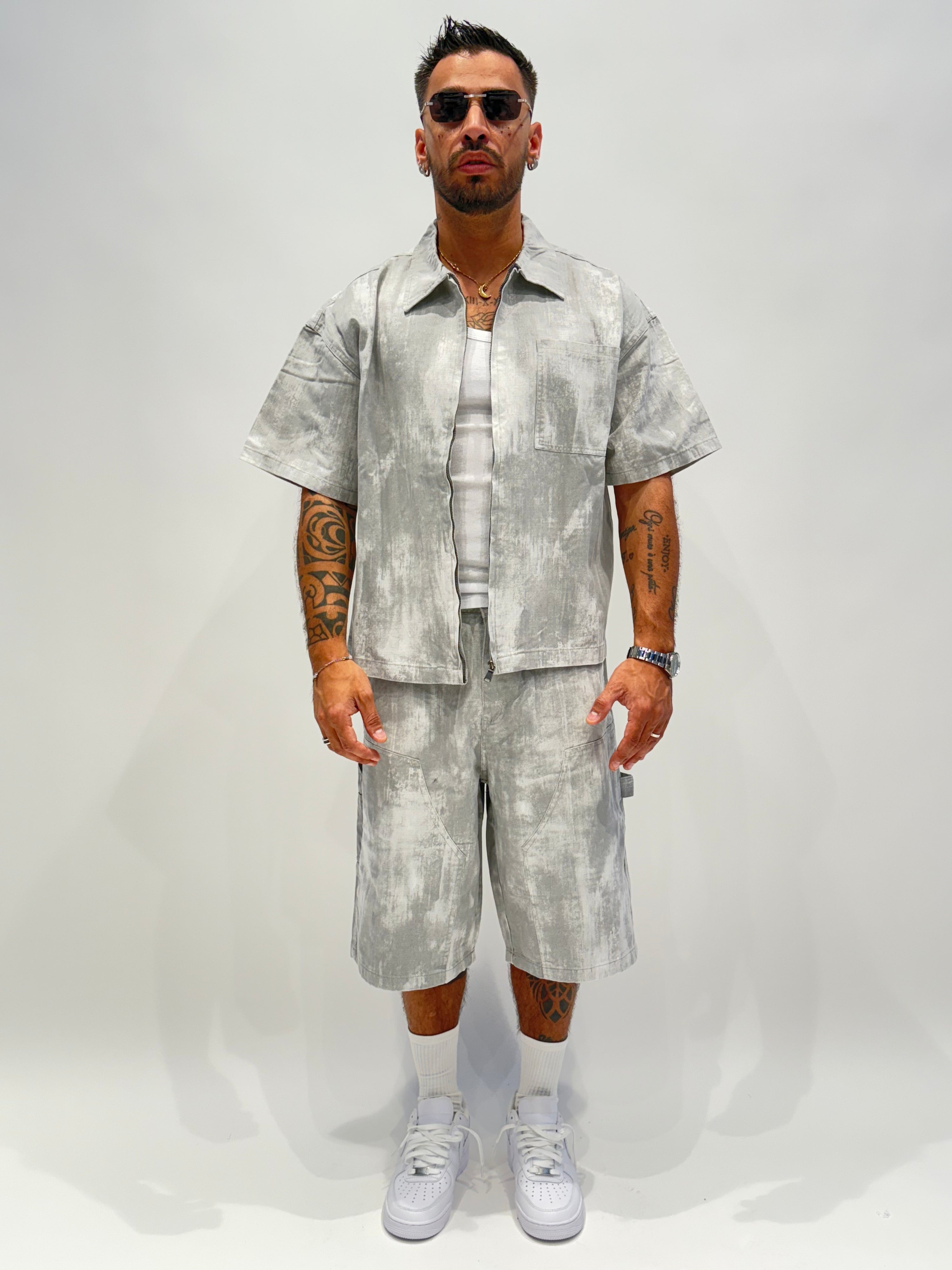 Coordinato denim sfumato ( 2 colori ) zz60