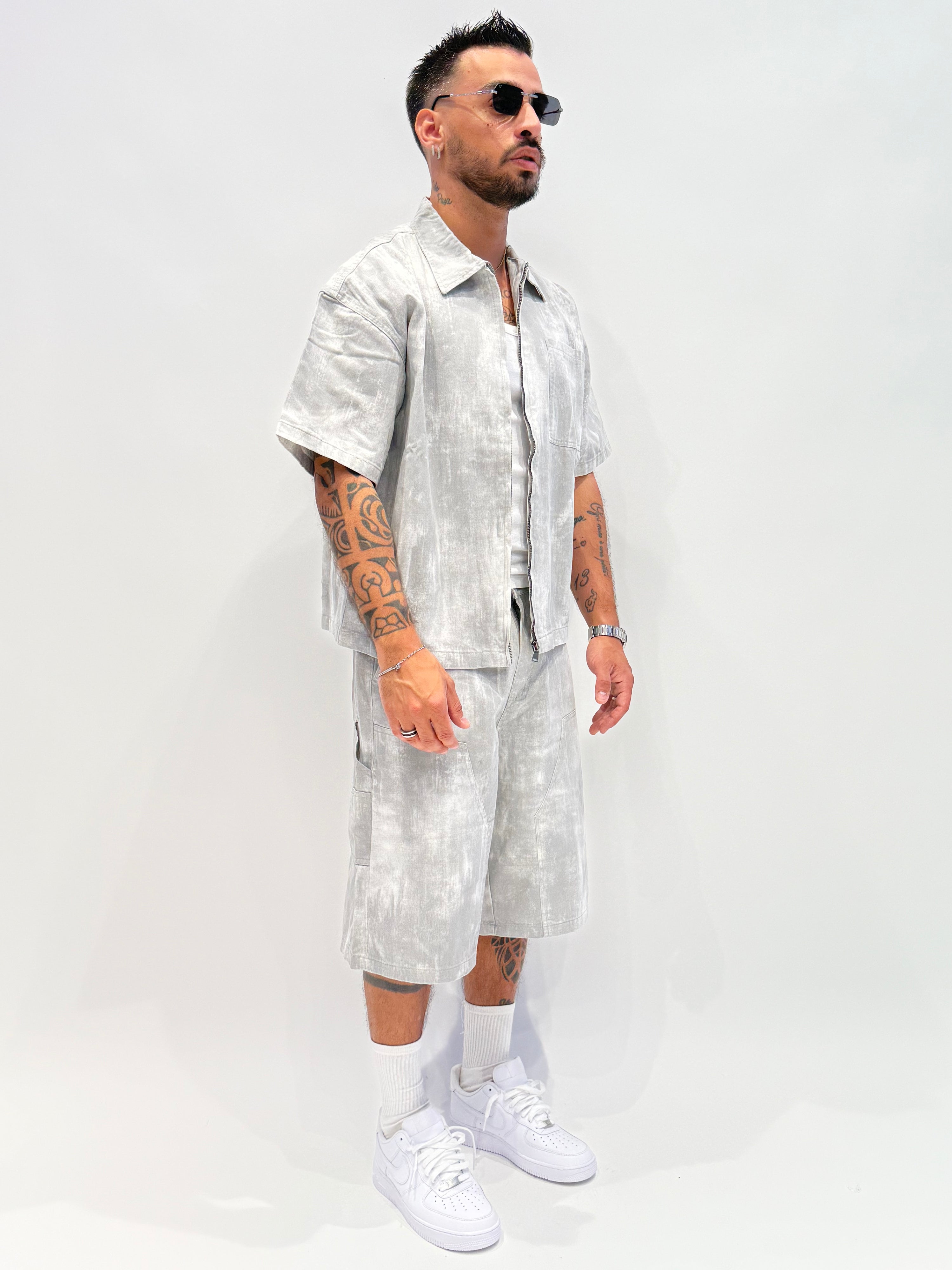 Coordinato denim sfumato ( 2 colori ) zz60
