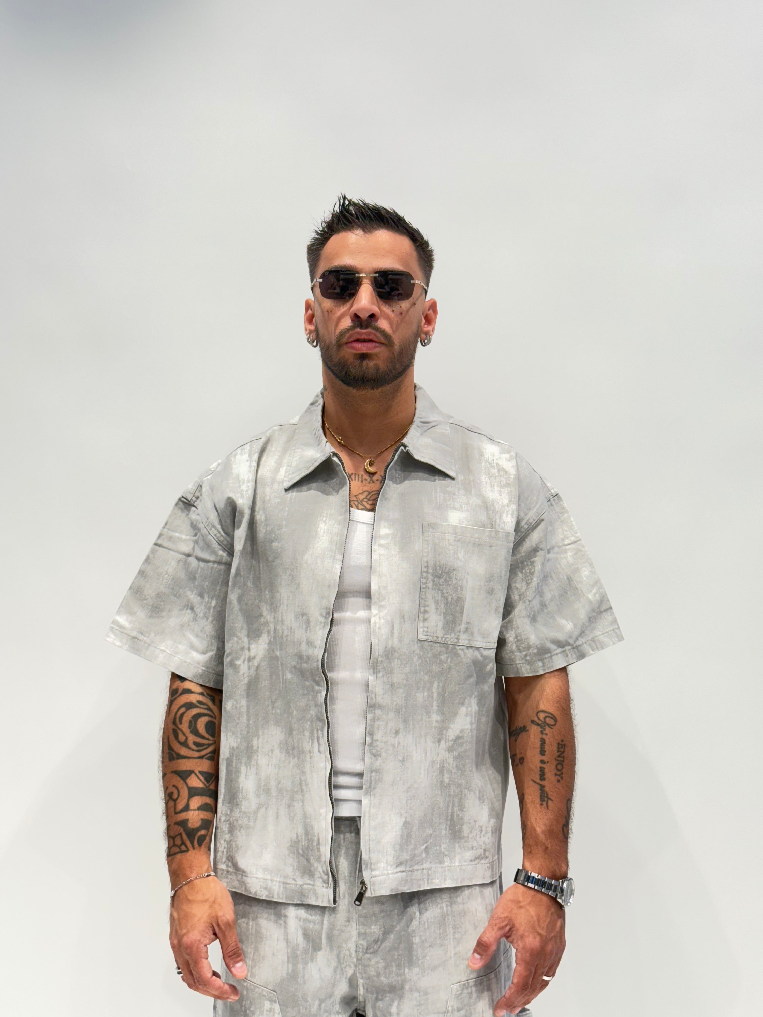 Coordinato denim sfumato ( 2 colori ) zz60