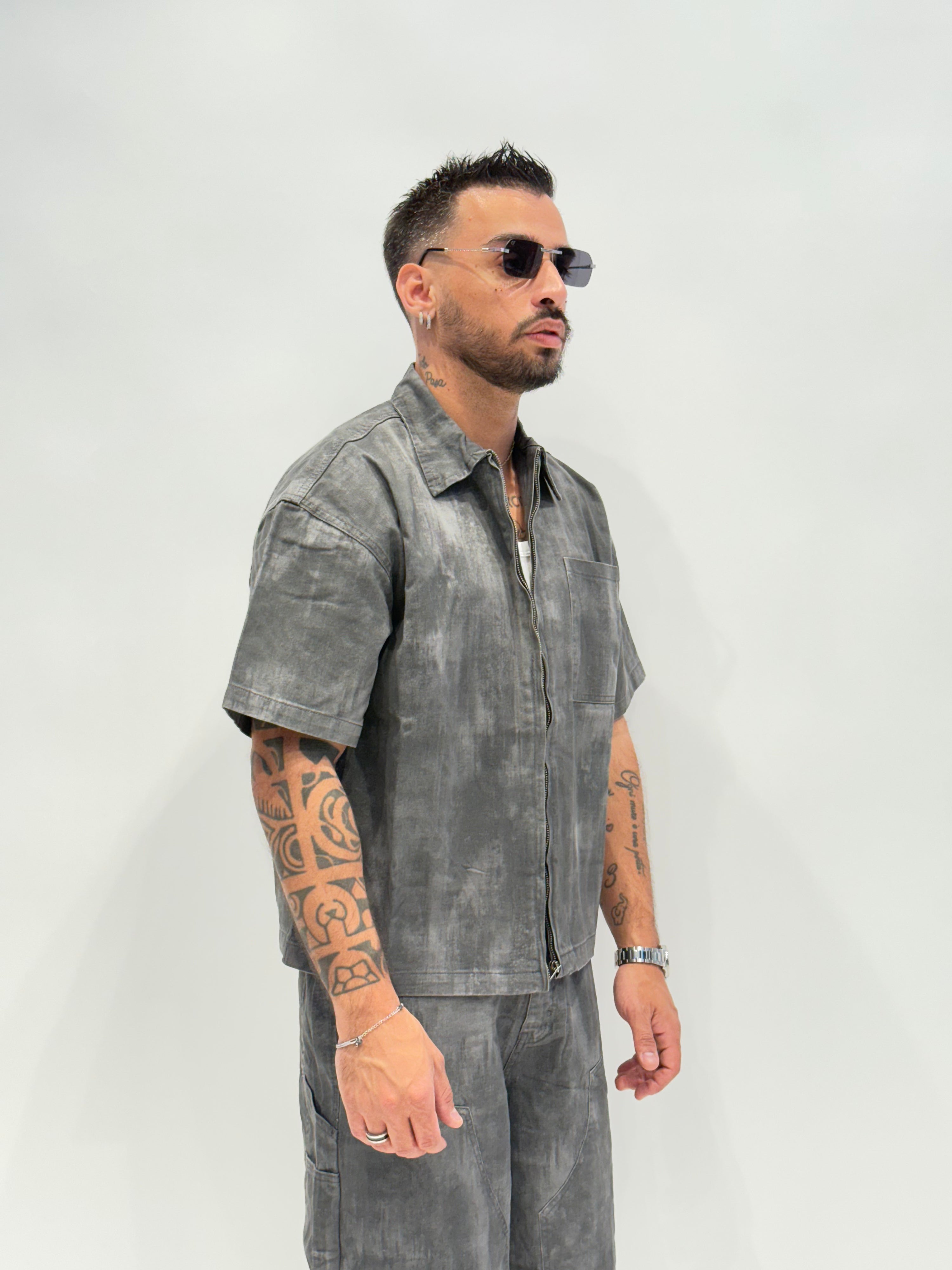 Coordinato denim sfumato ( 2 colori ) zz60