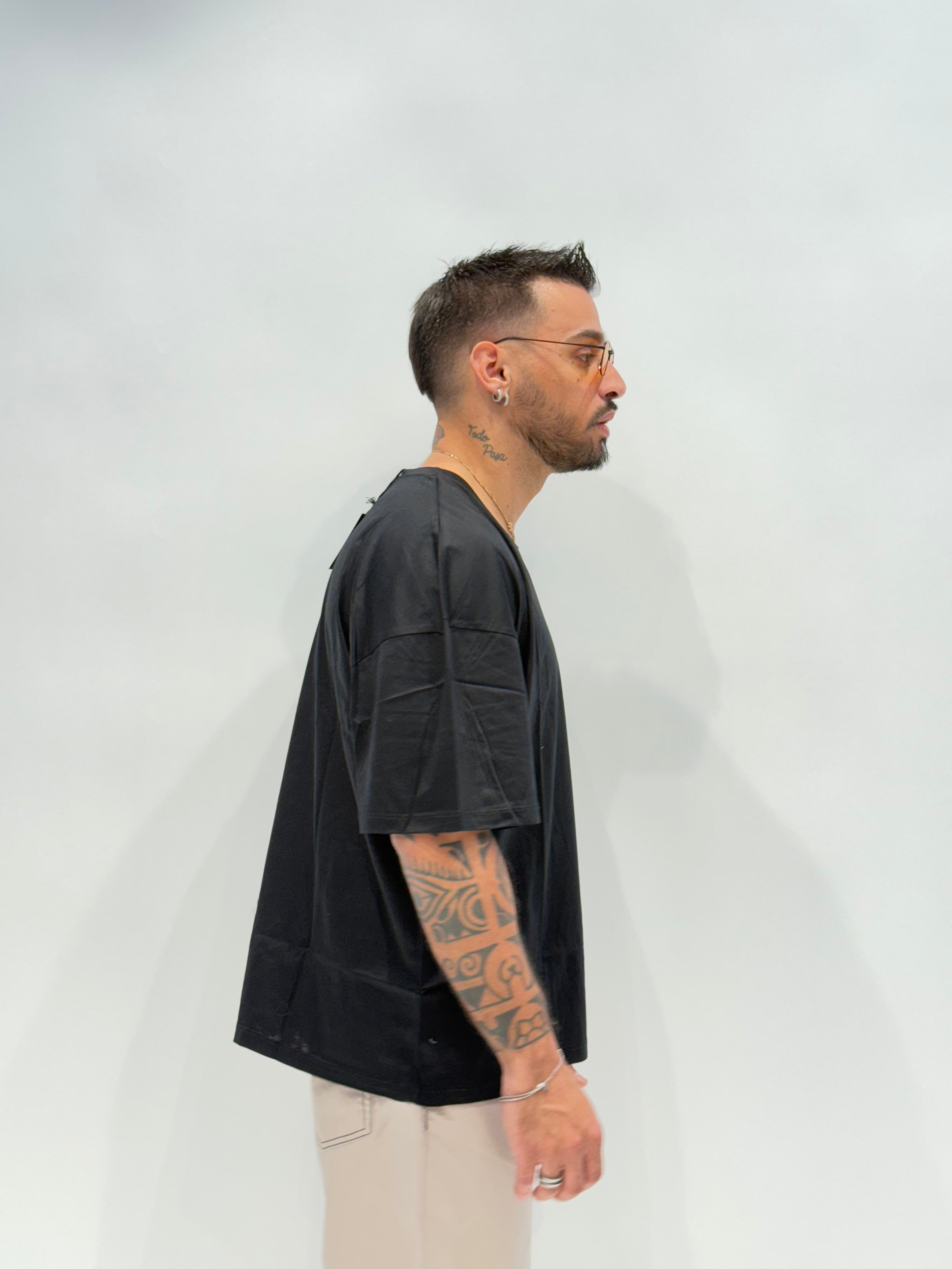 T-shirt in filo di scozia V NJB