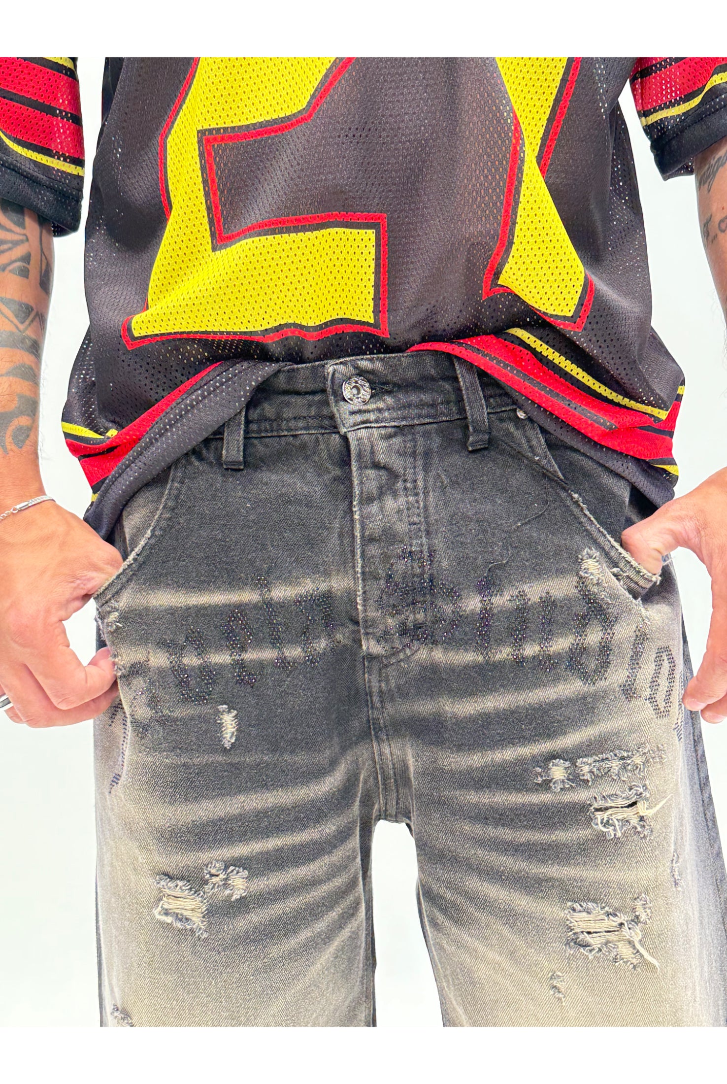 Jeans CIANOTIC short Favela black