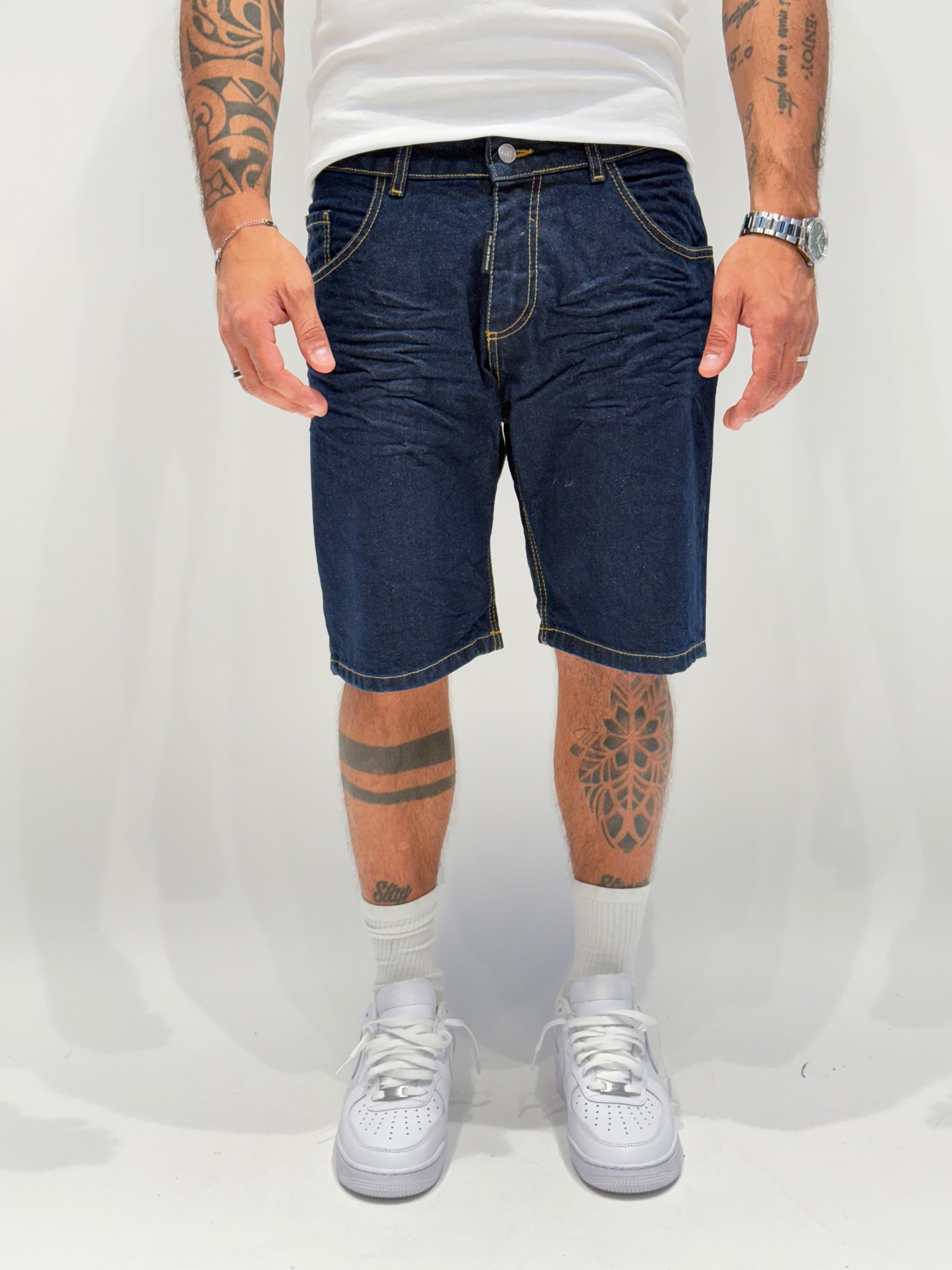 Jeans short NJB DSQ053 Blu
