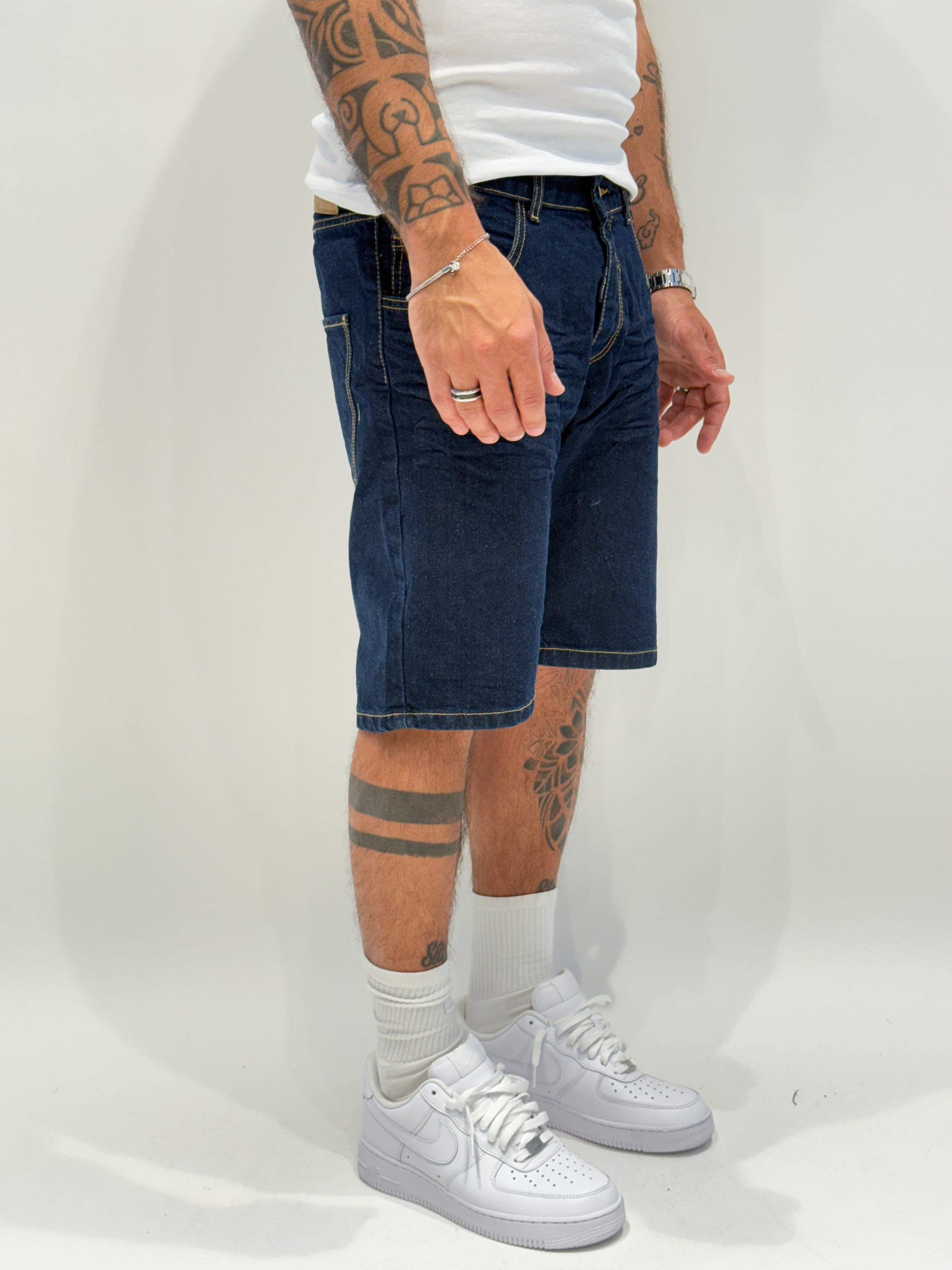 Jeans short NJB DSQ053 Blu