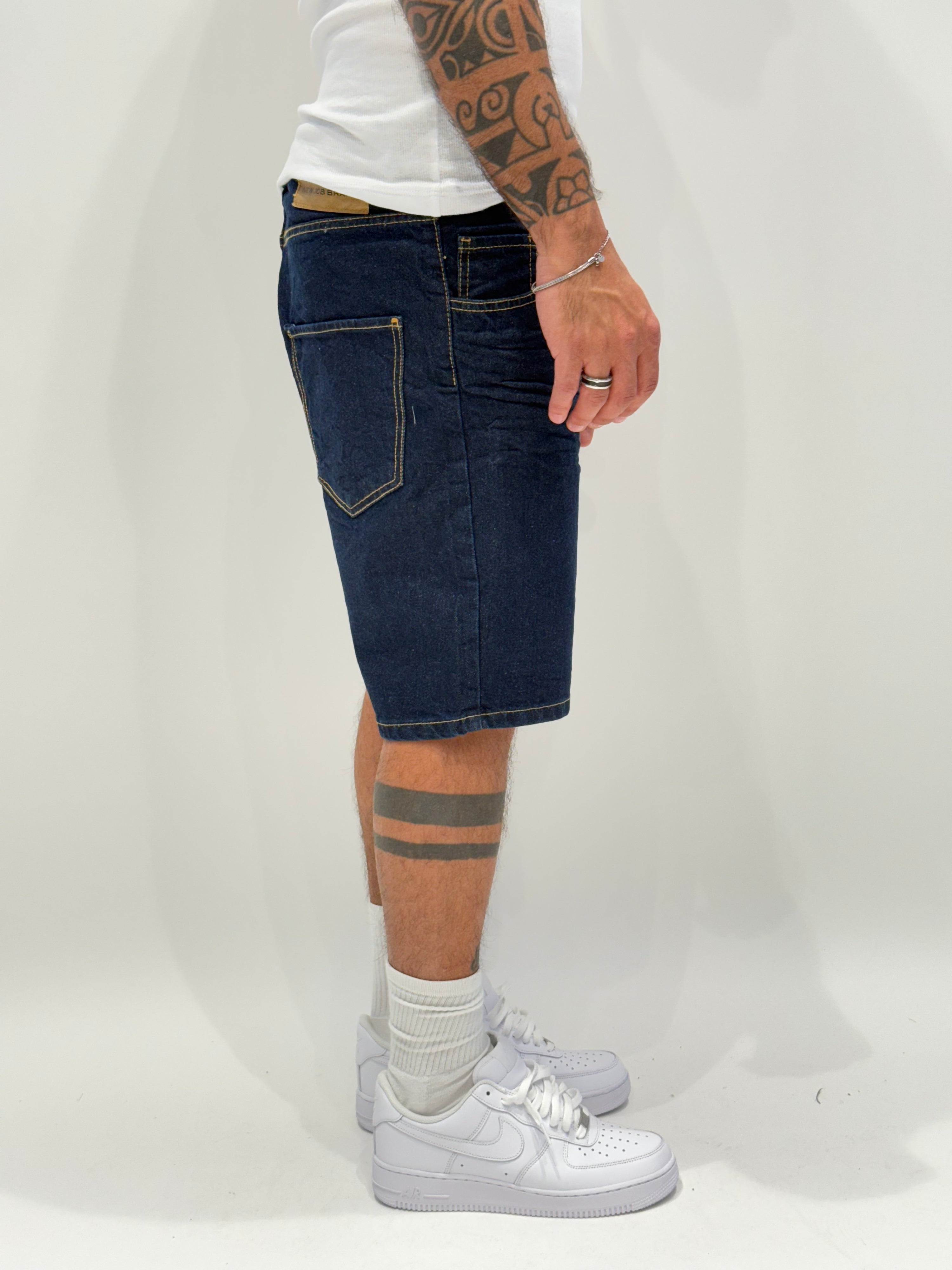 Jeans short NJB DSQ053 Blu