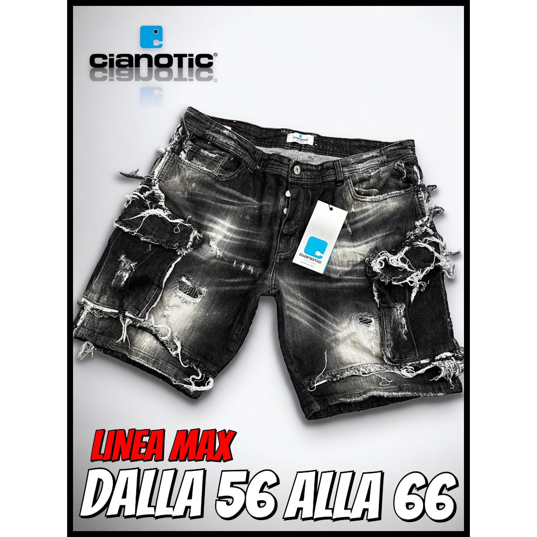 Jeans short CIANOTIC MAX ERICK BLACK