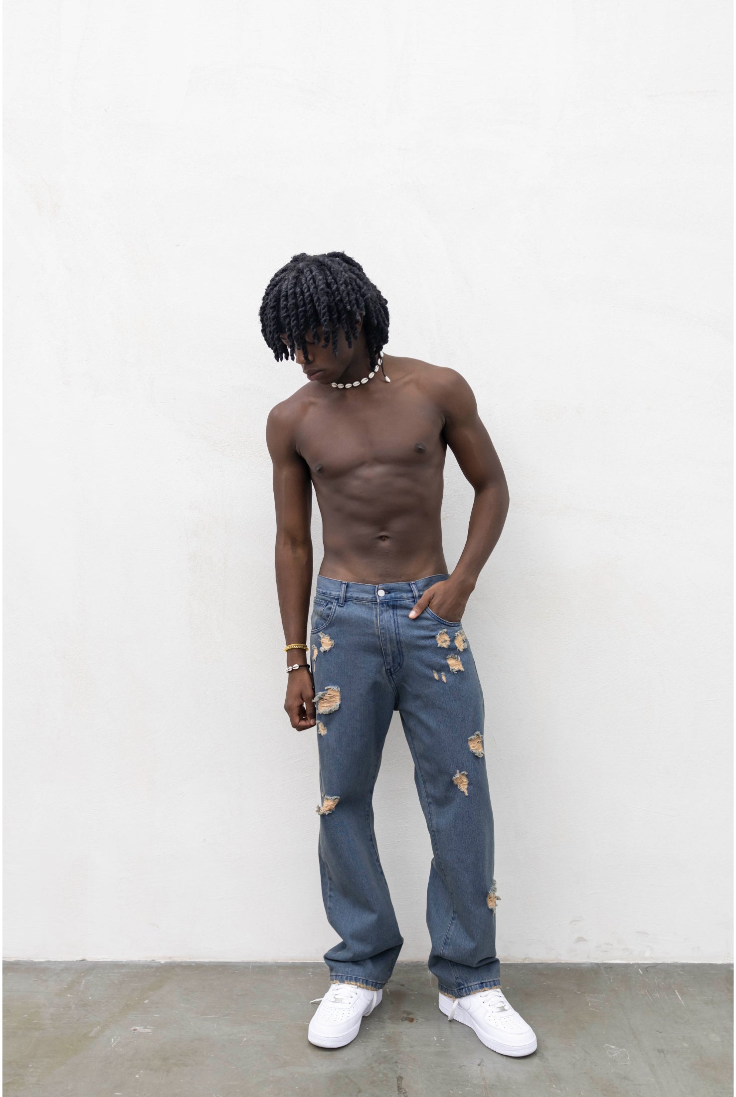 Jeans PRESENT DAY baggy bluebrown