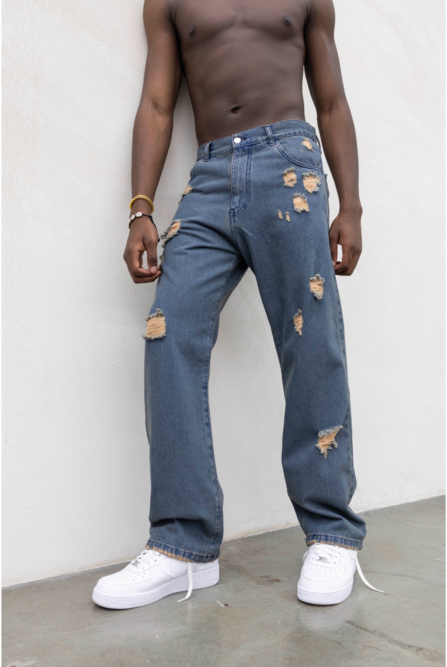 Jeans PRESENT DAY baggy bluebrown