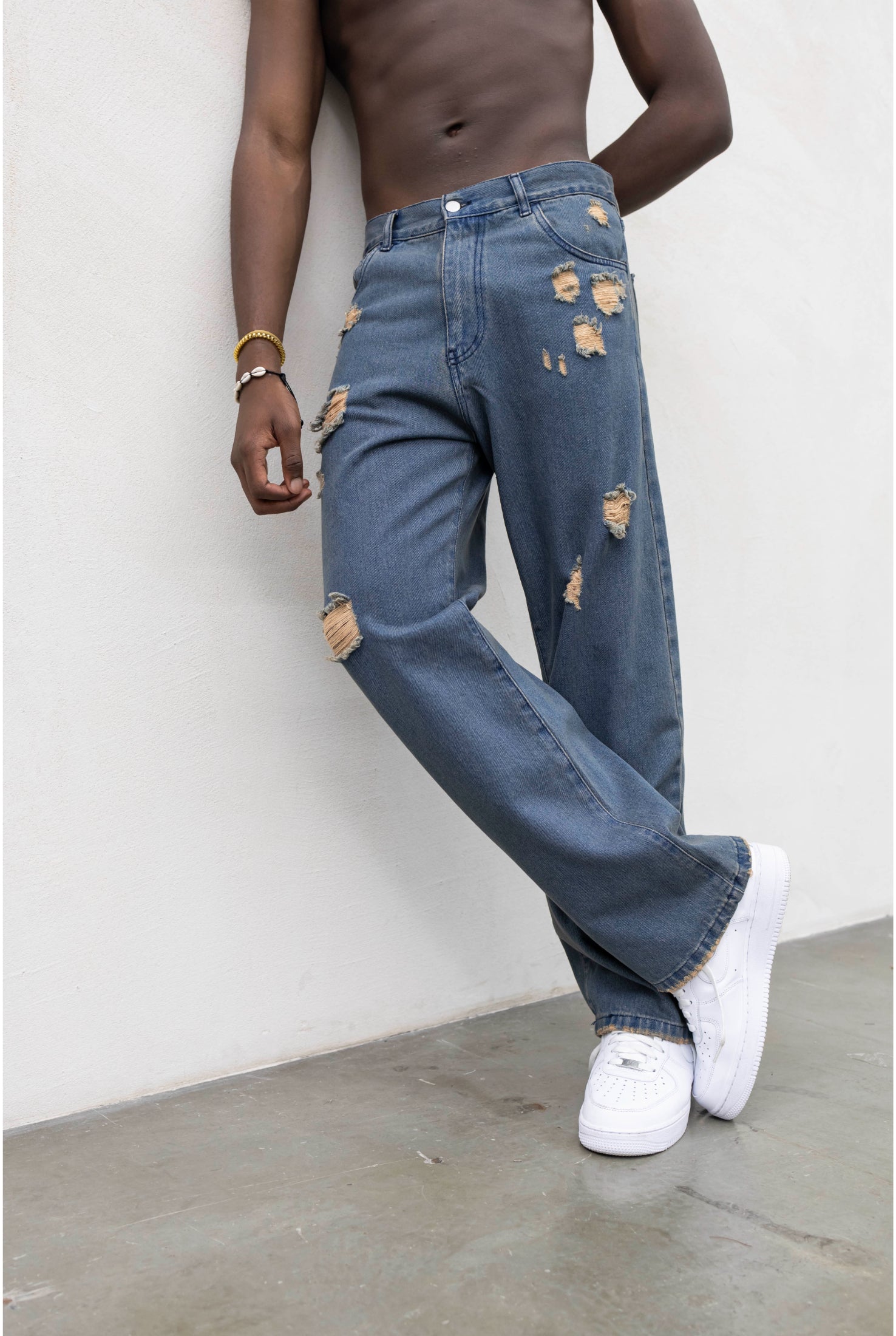 Jeans PRESENT DAY baggy bluebrown