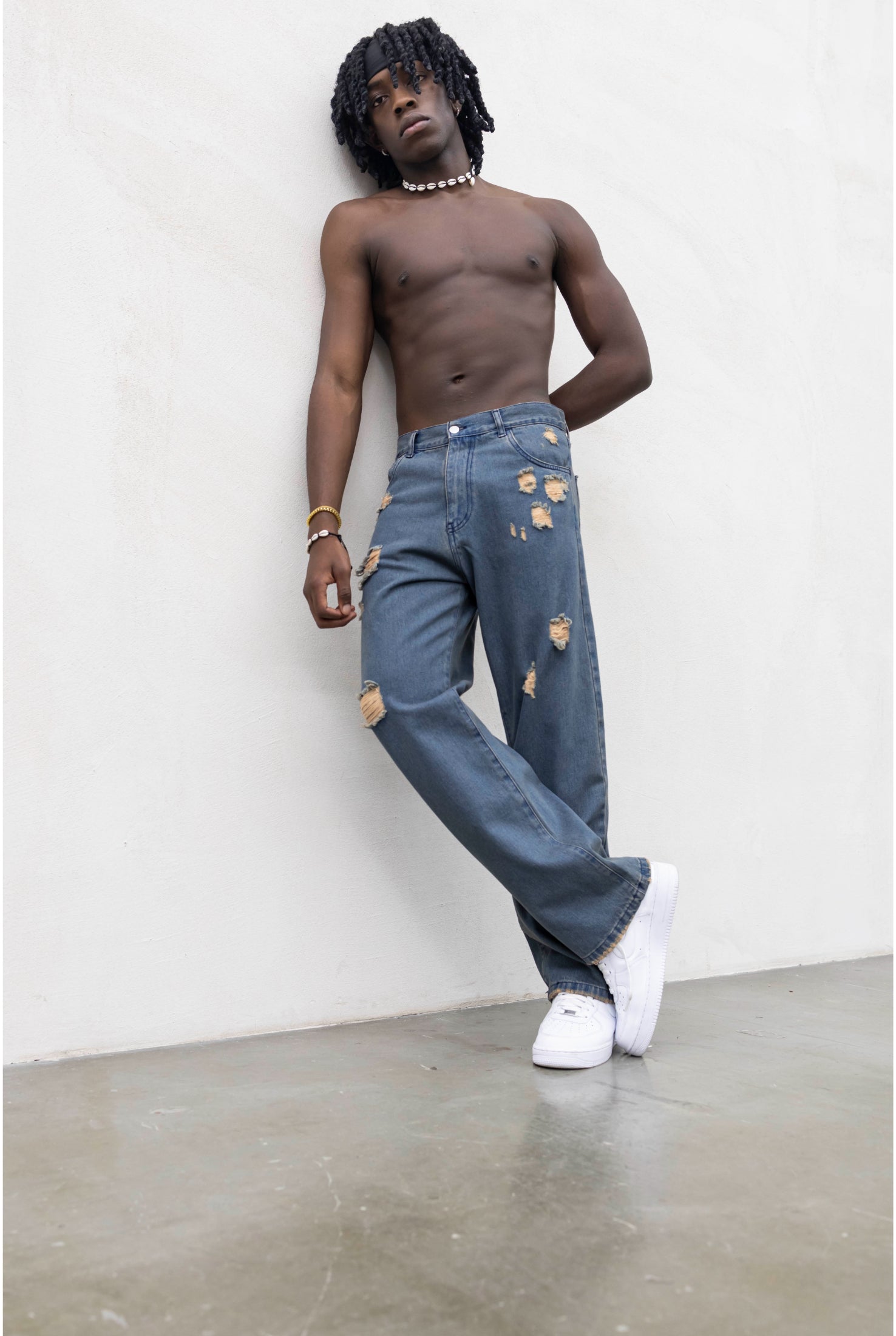 Jeans PRESENT DAY baggy bluebrown